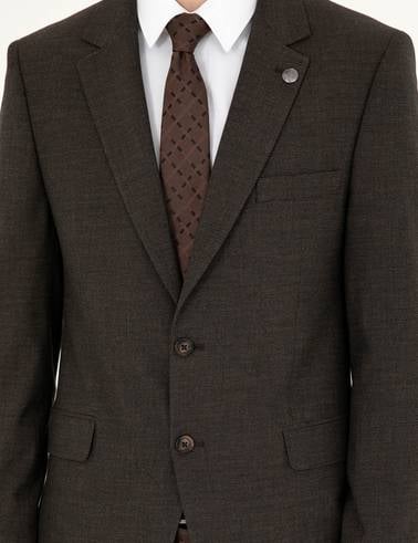 Kahverengi Slim Fit Takım Elbise