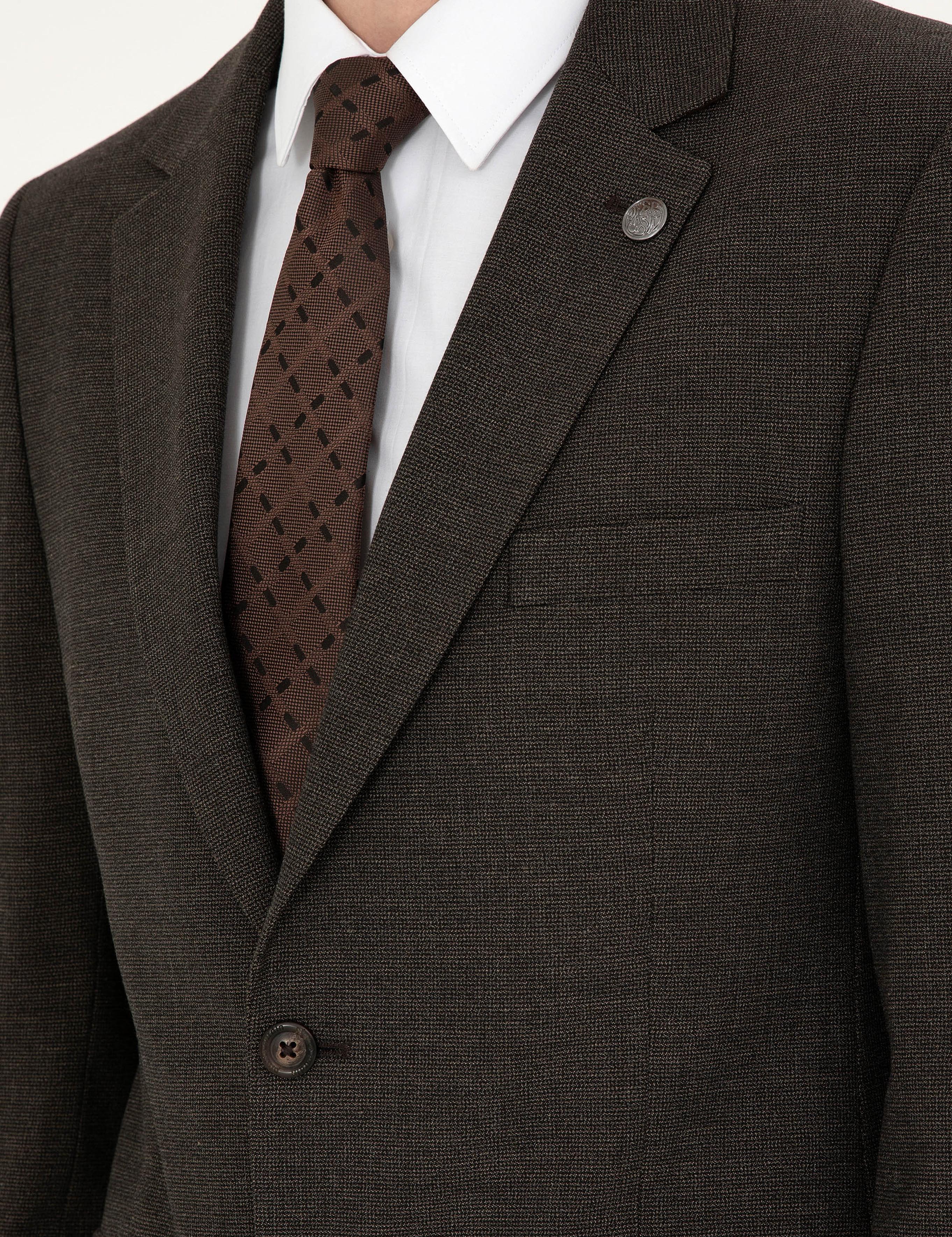 Kahverengi Slim Fit Takım Elbise