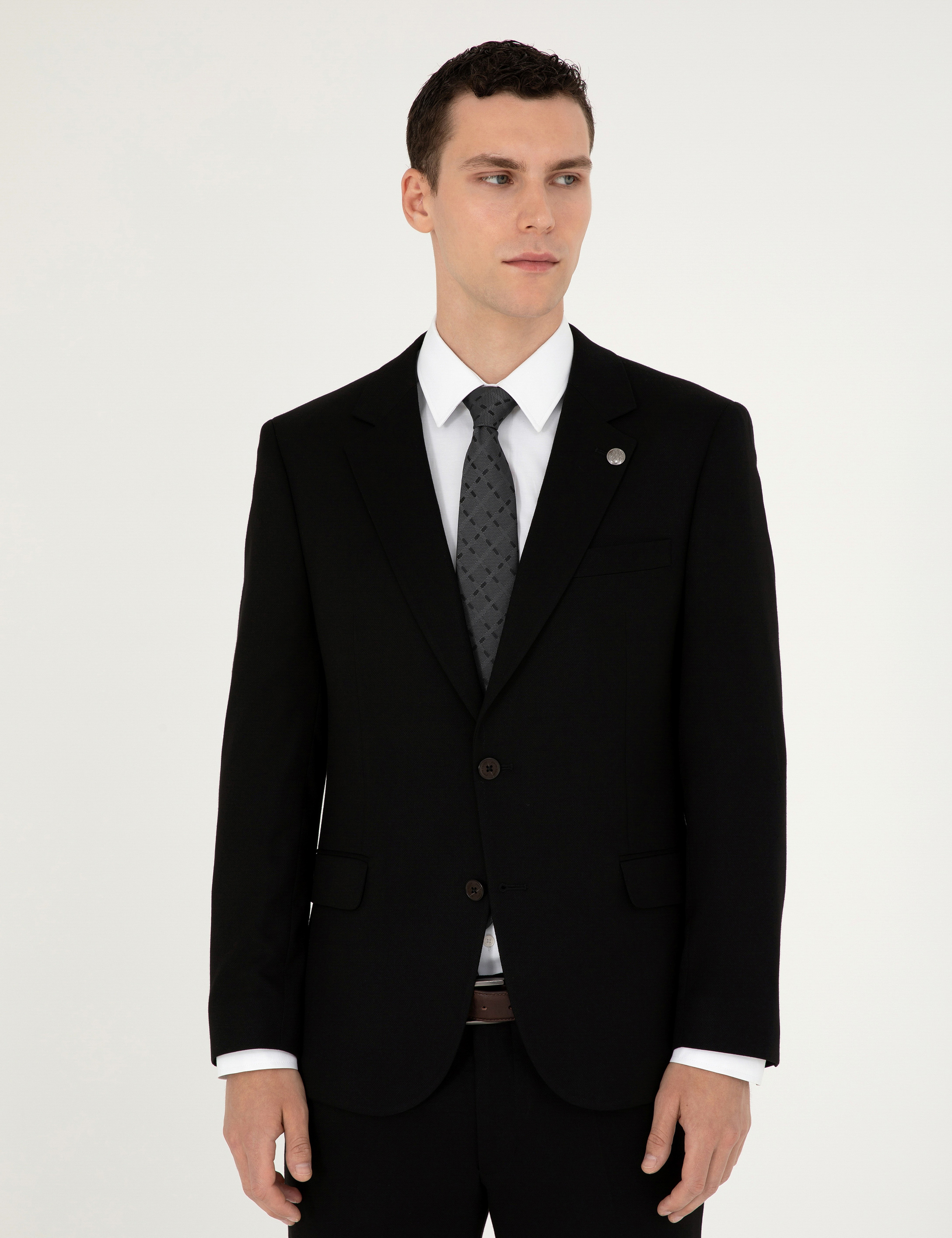 Siyah Slim Fit Takım Elbise