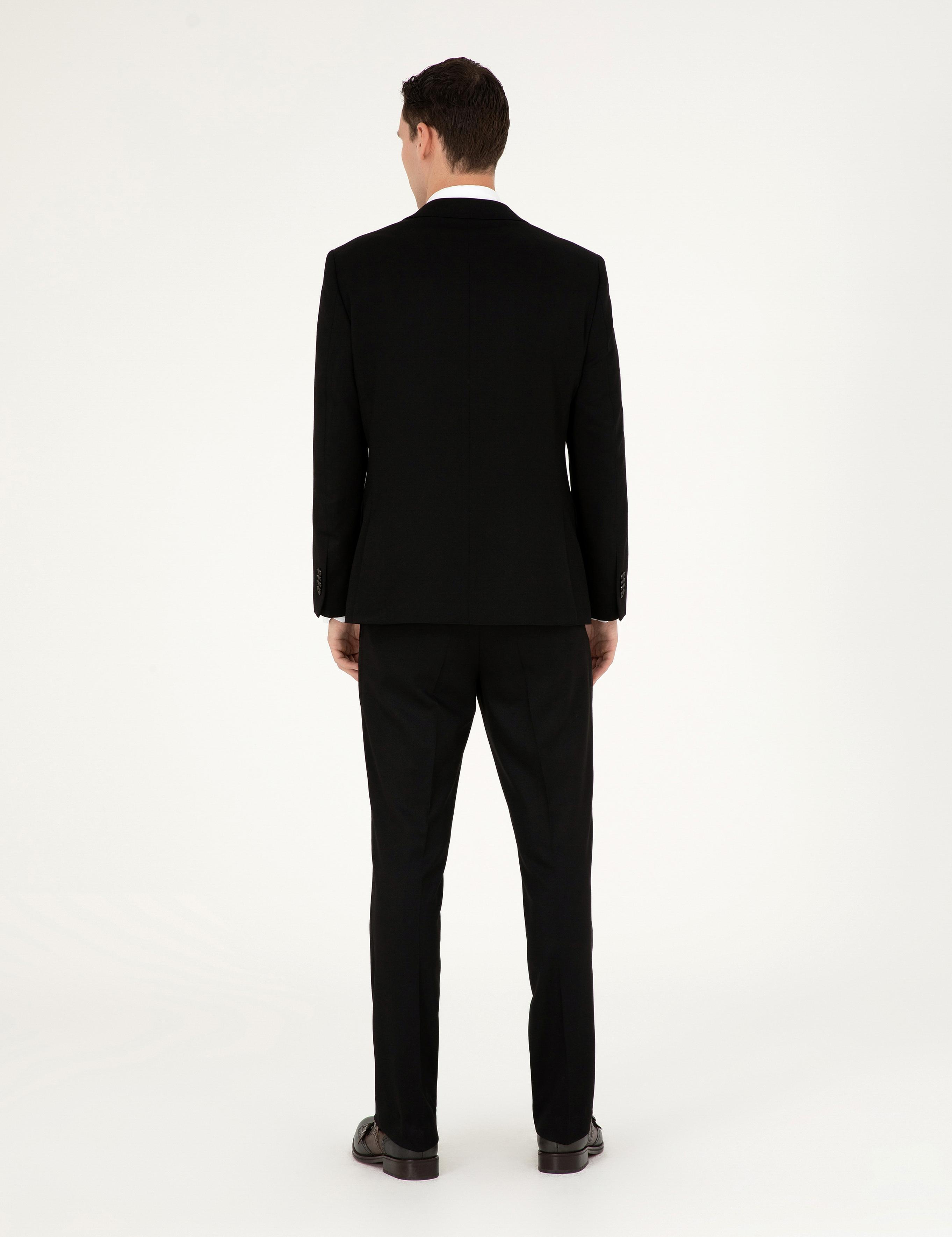 Siyah Slim Fit Takım Elbise