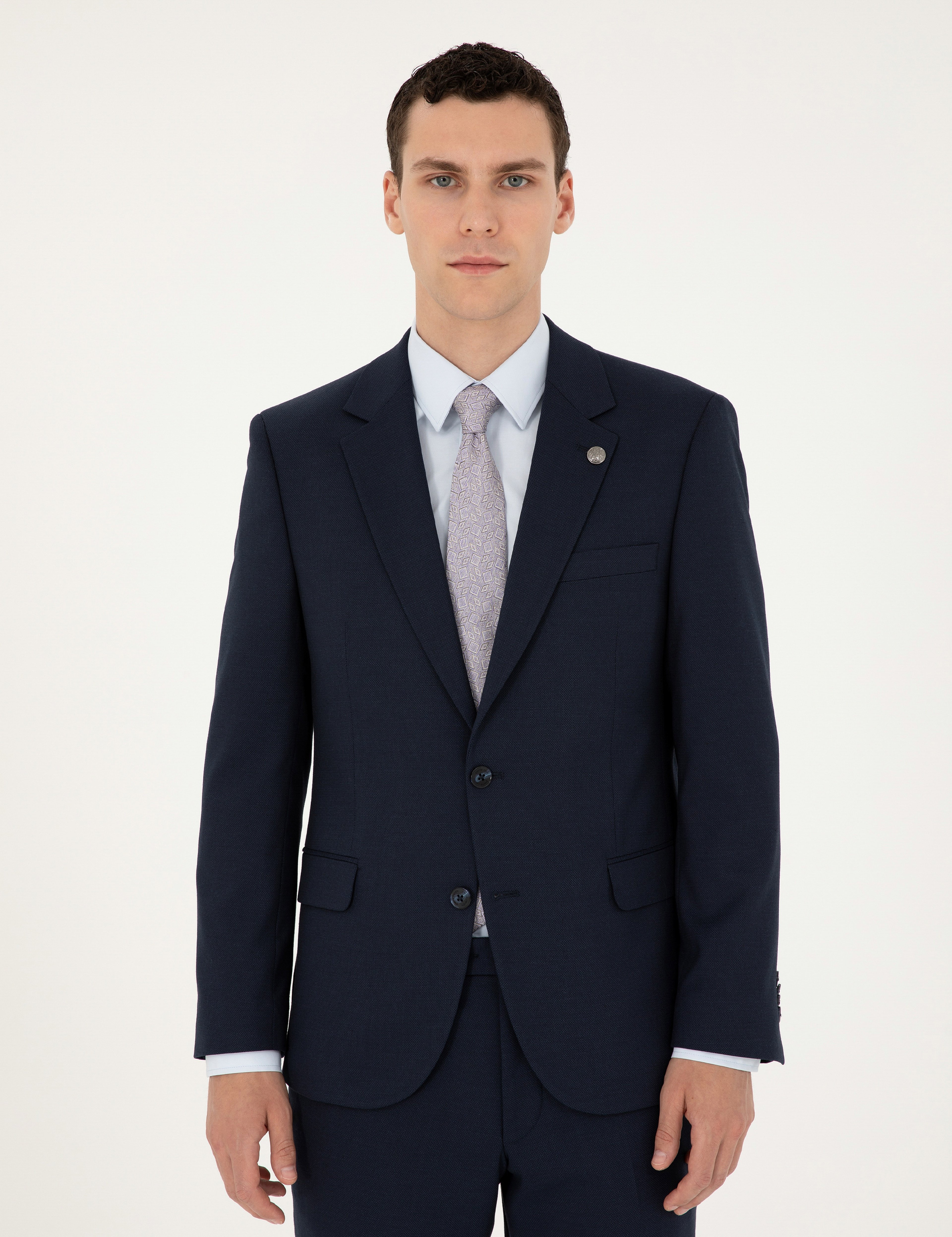 Lacivert Slim Fit Takım Elbise - Image 3