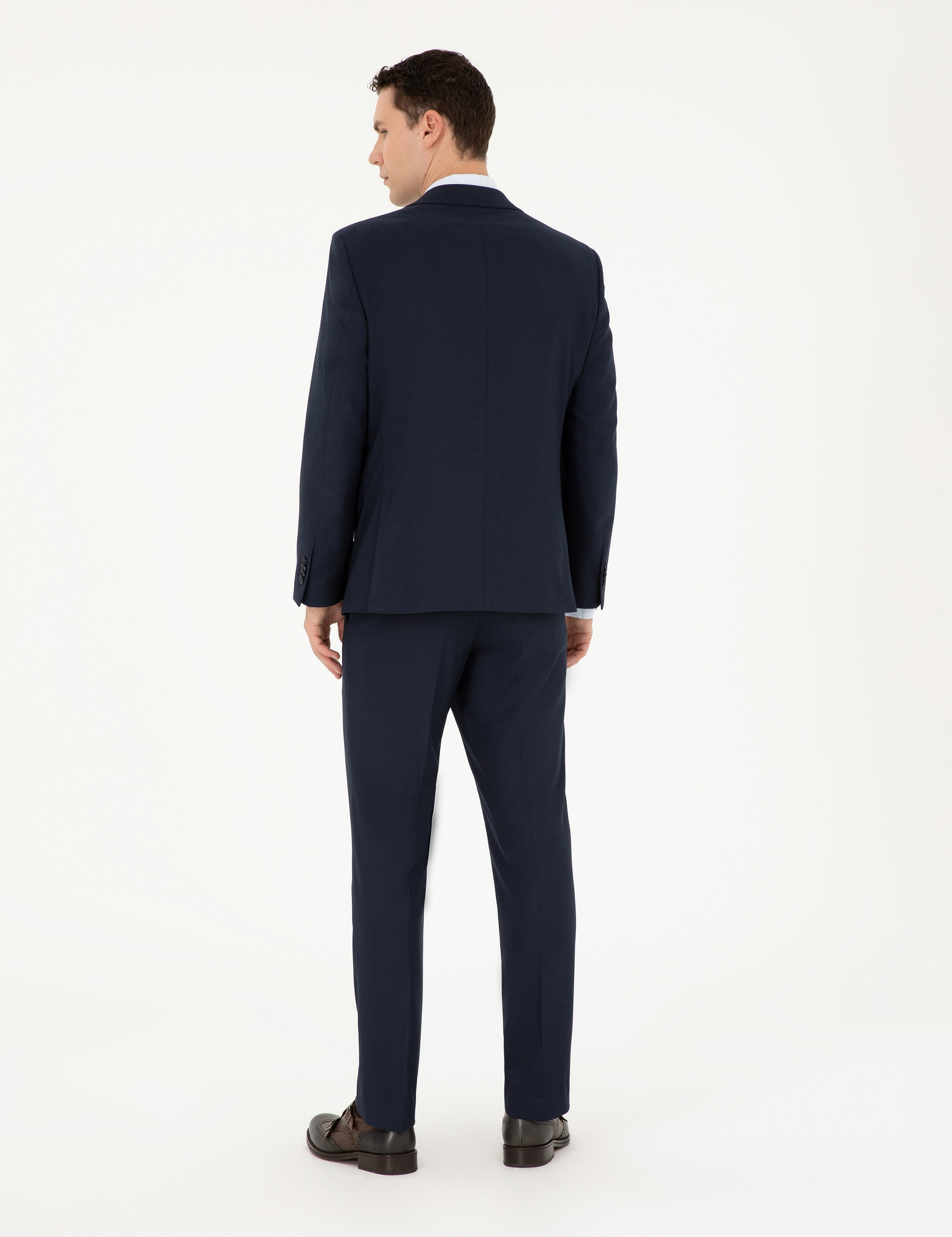 Lacivert Slim Fit Takım Elbise - Image 5