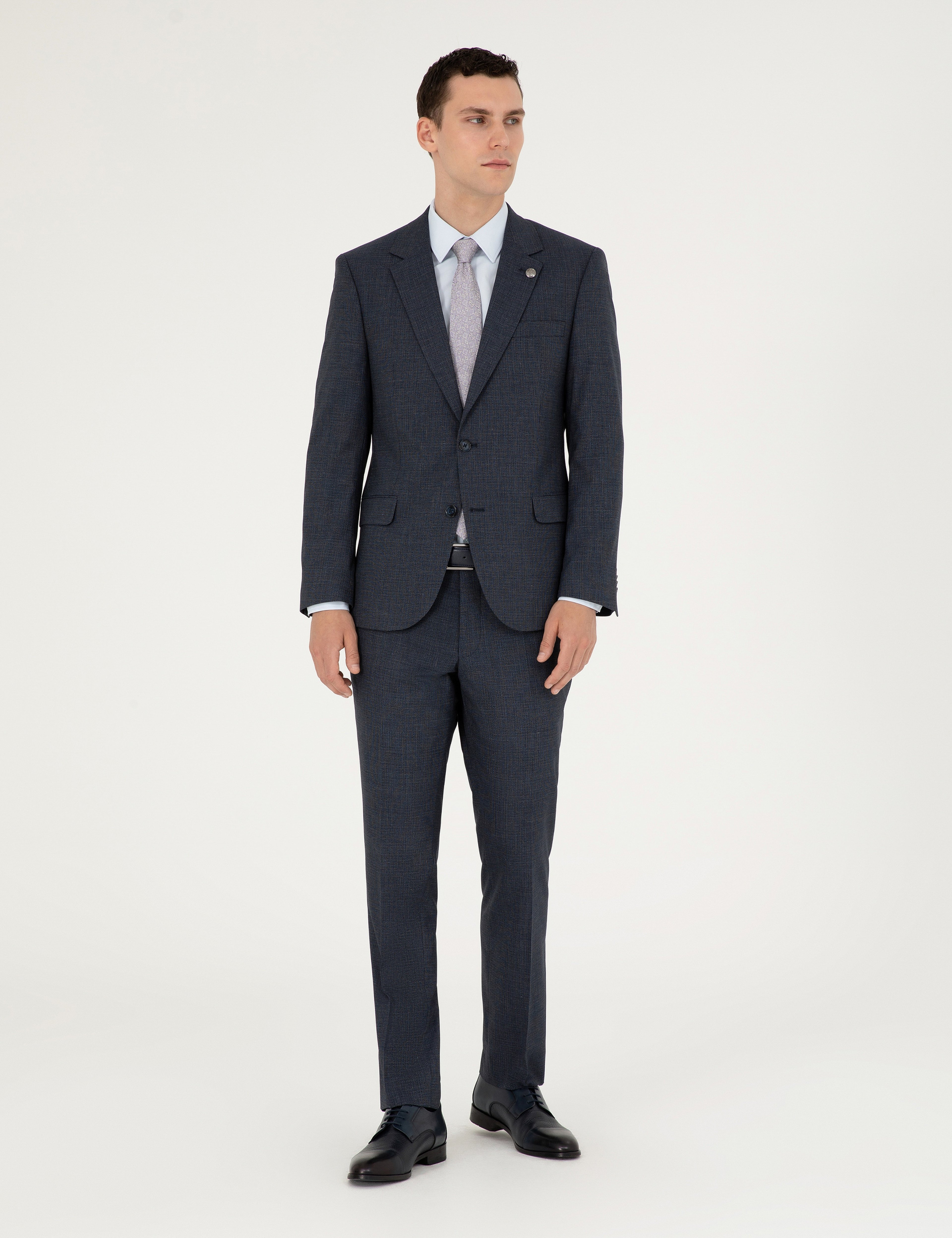 Lacivert Slim Fit Takım Elbise - Image 4