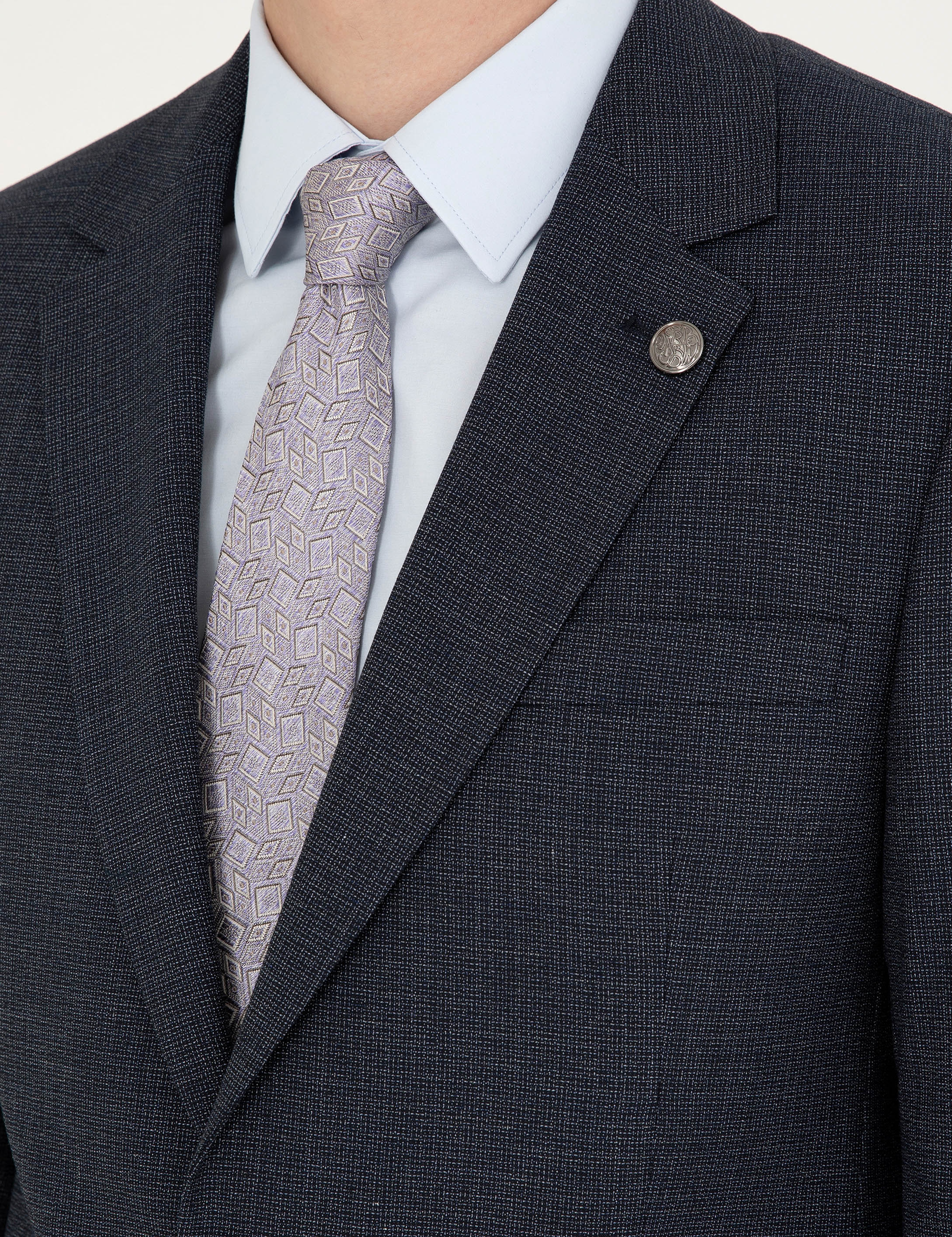Lacivert Slim Fit Takım Elbise - Image 7