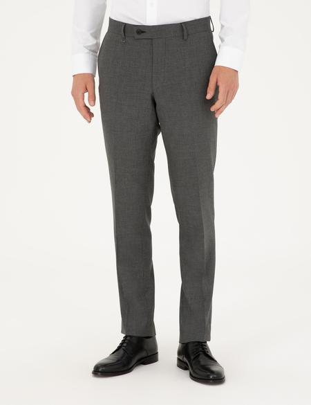 Füme Slim Fit Çizgili Kumaş Pantolon - 50297523045