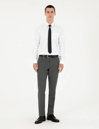 Füme Slim Fit Çizgili Kumaş Pantolon