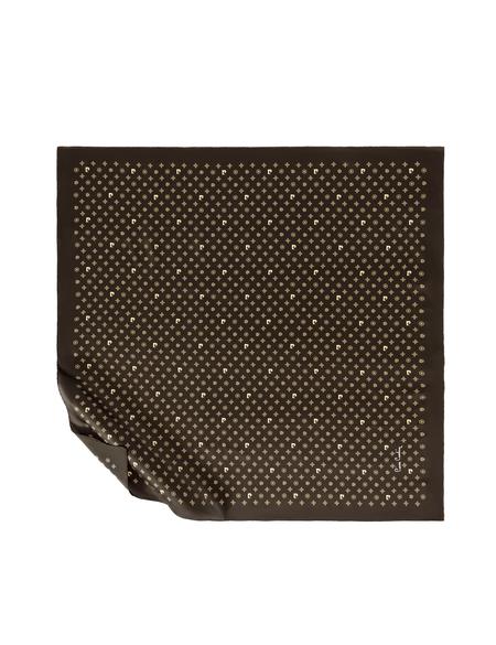 Kahverengi Krep Saten Eşarp - 50302646003