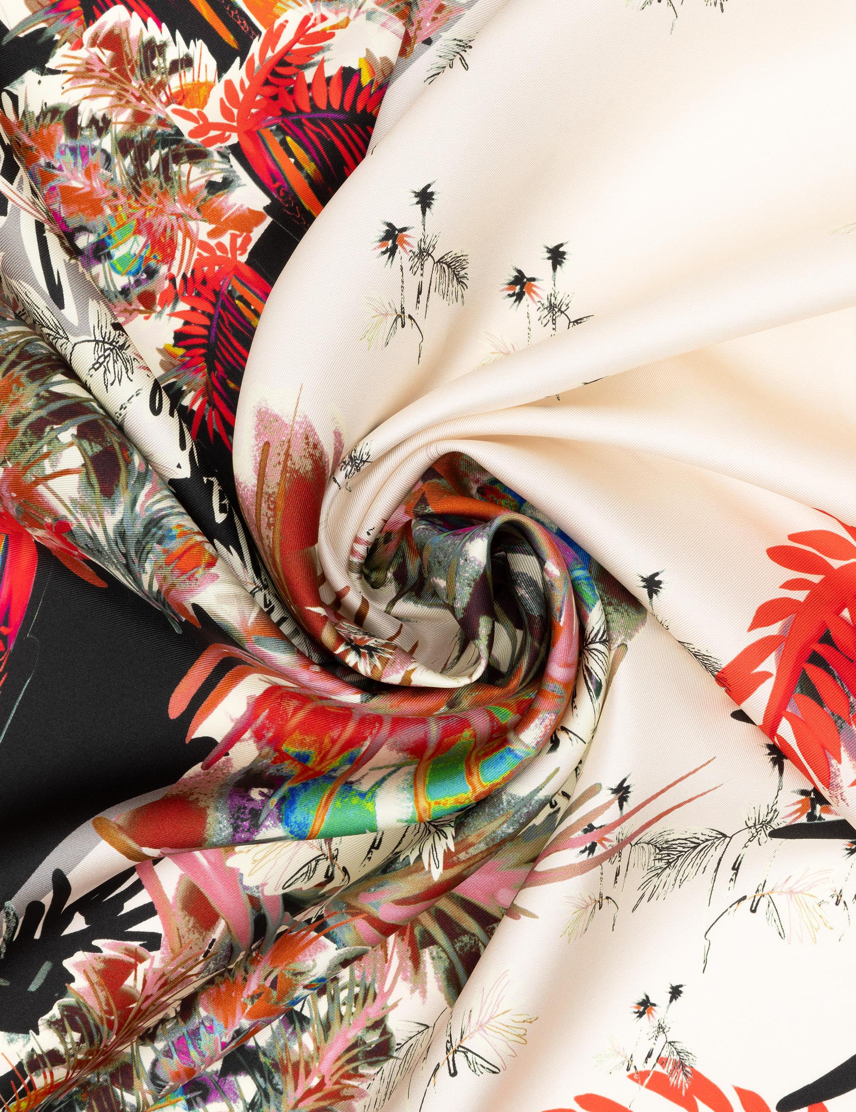 Ekru İpek Tivil Eşarp