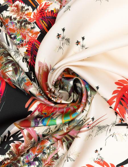 Ekru İpek Tivil Eşarp - 50302688002