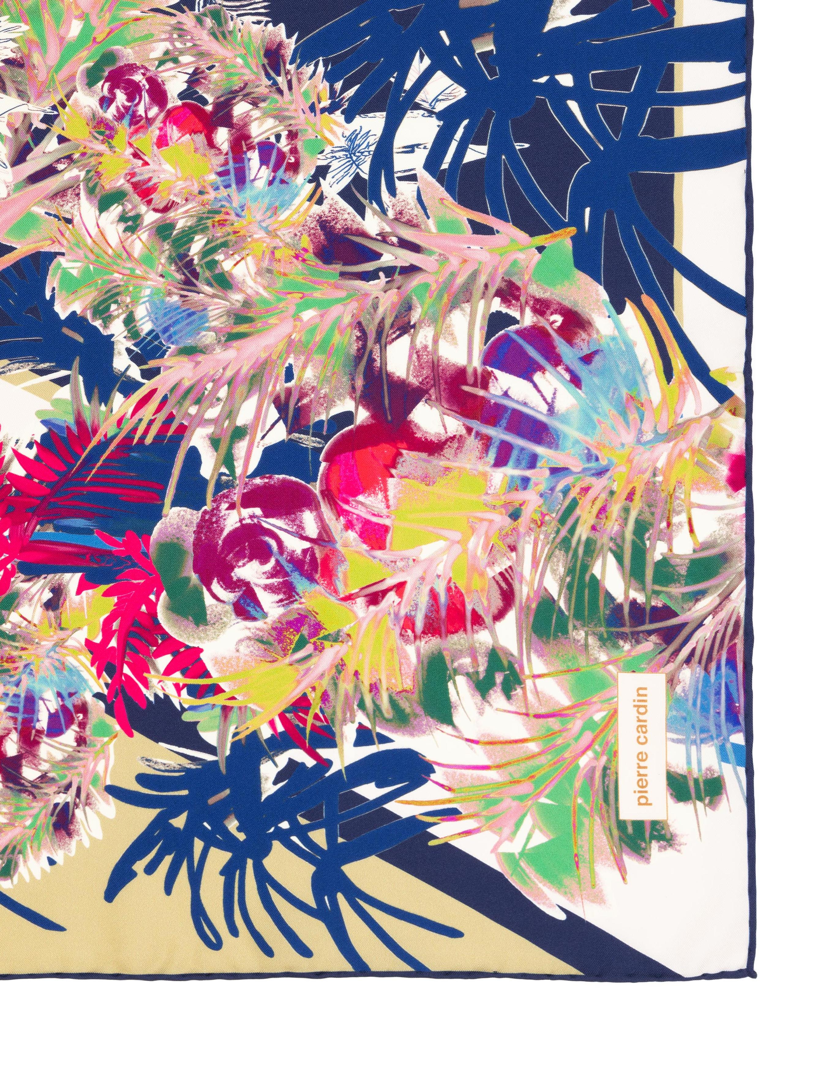 Lacivert İpek Tivil Eşarp