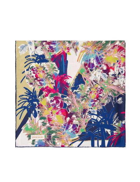 Lacivert İpek Tivil Eşarp - 50302688003