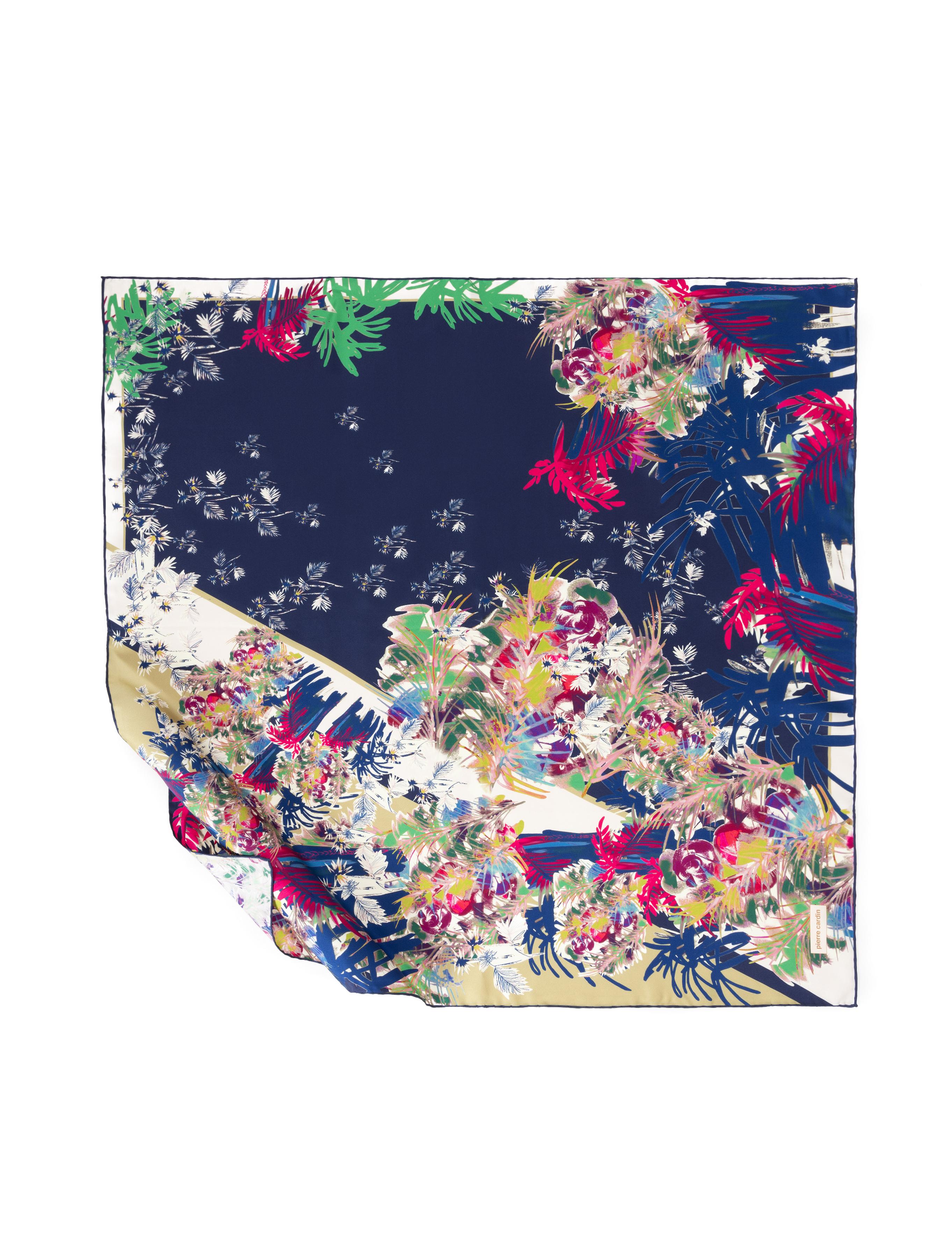 Lacivert İpek Tivil Eşarp