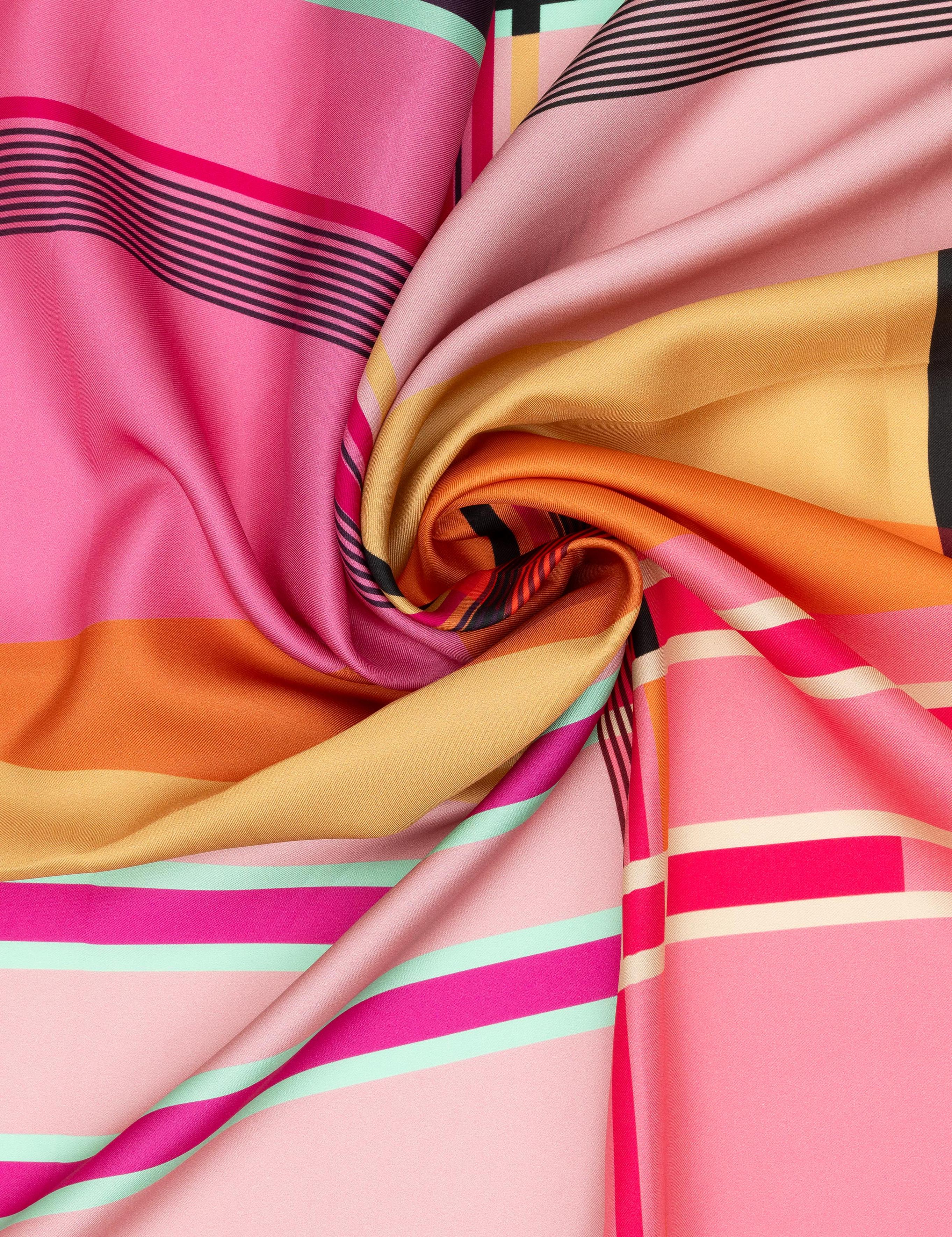 Pembe İpek Tivil Eşarp