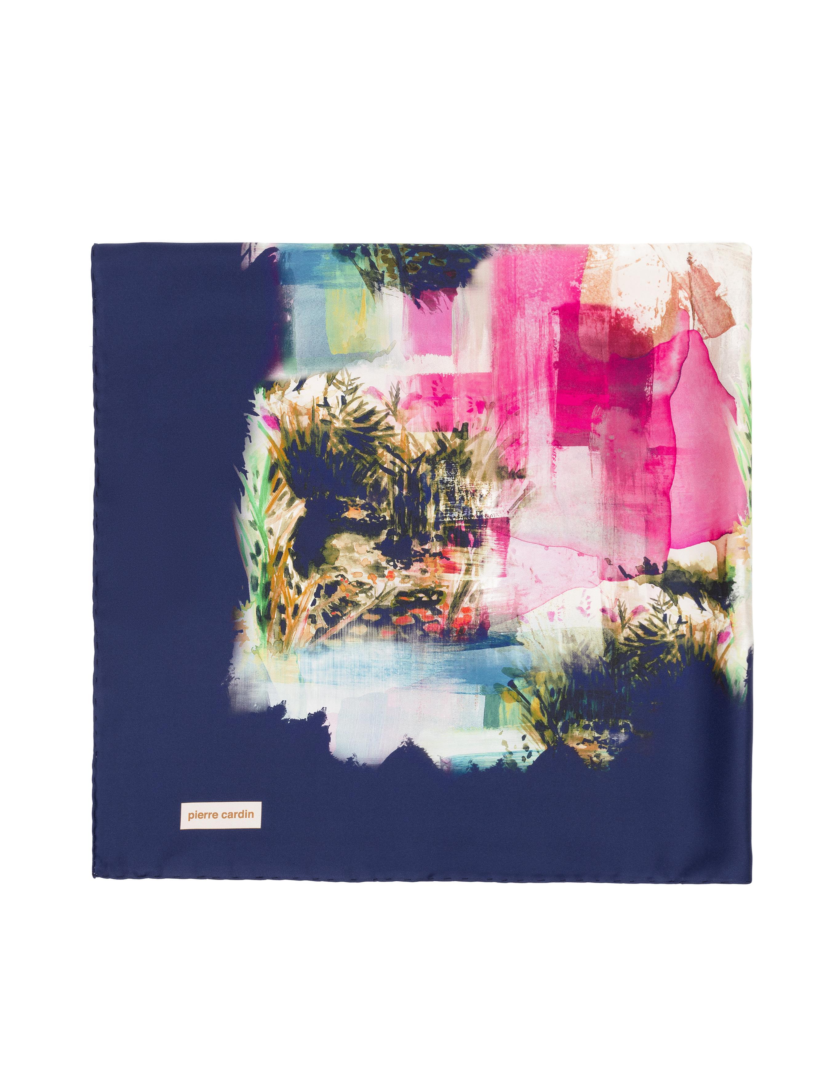 Lacivert İpek Tivil Eşarp