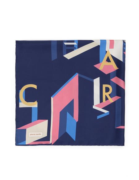 Lacivert İpek Tivil Eşarp - 50302698002