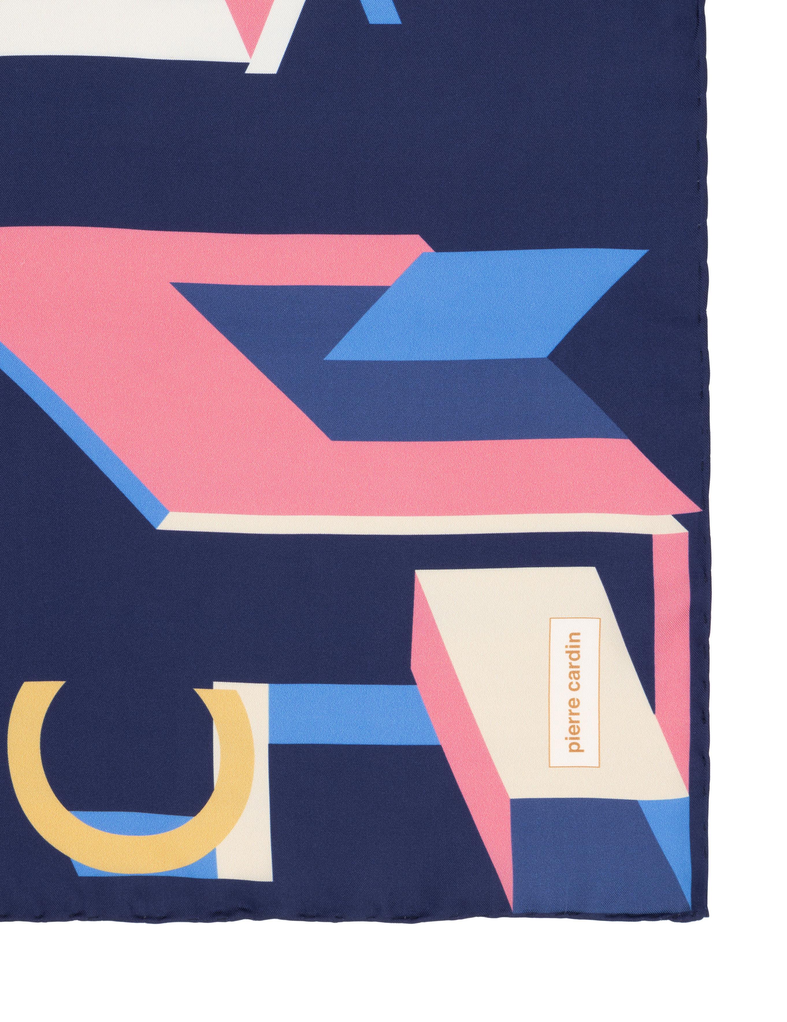 Lacivert İpek Tivil Eşarp