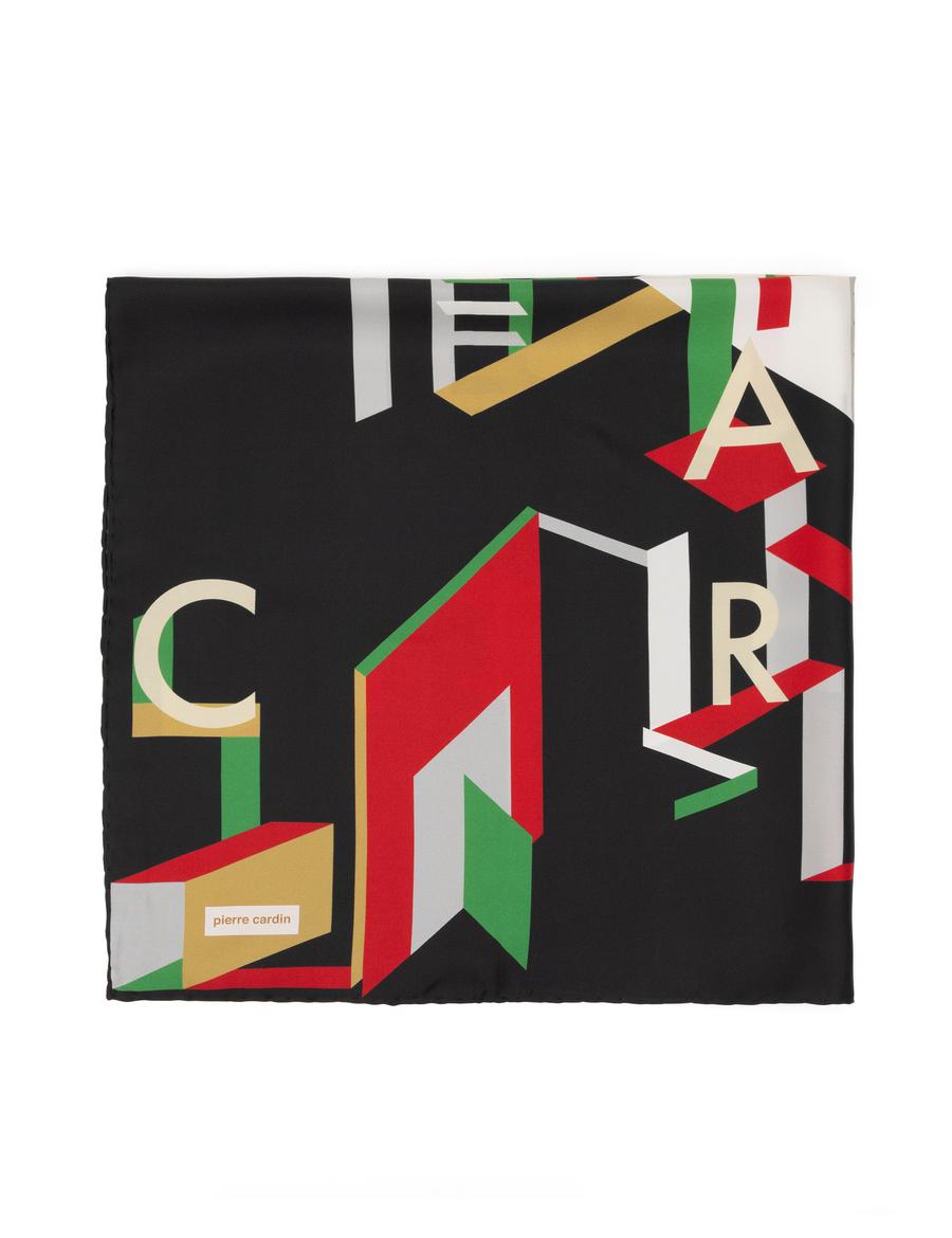 Siyah İpek Tivil Eşarp