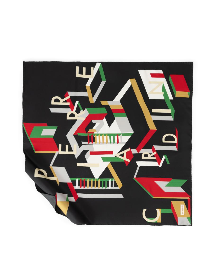 Siyah İpek Tivil Eşarp