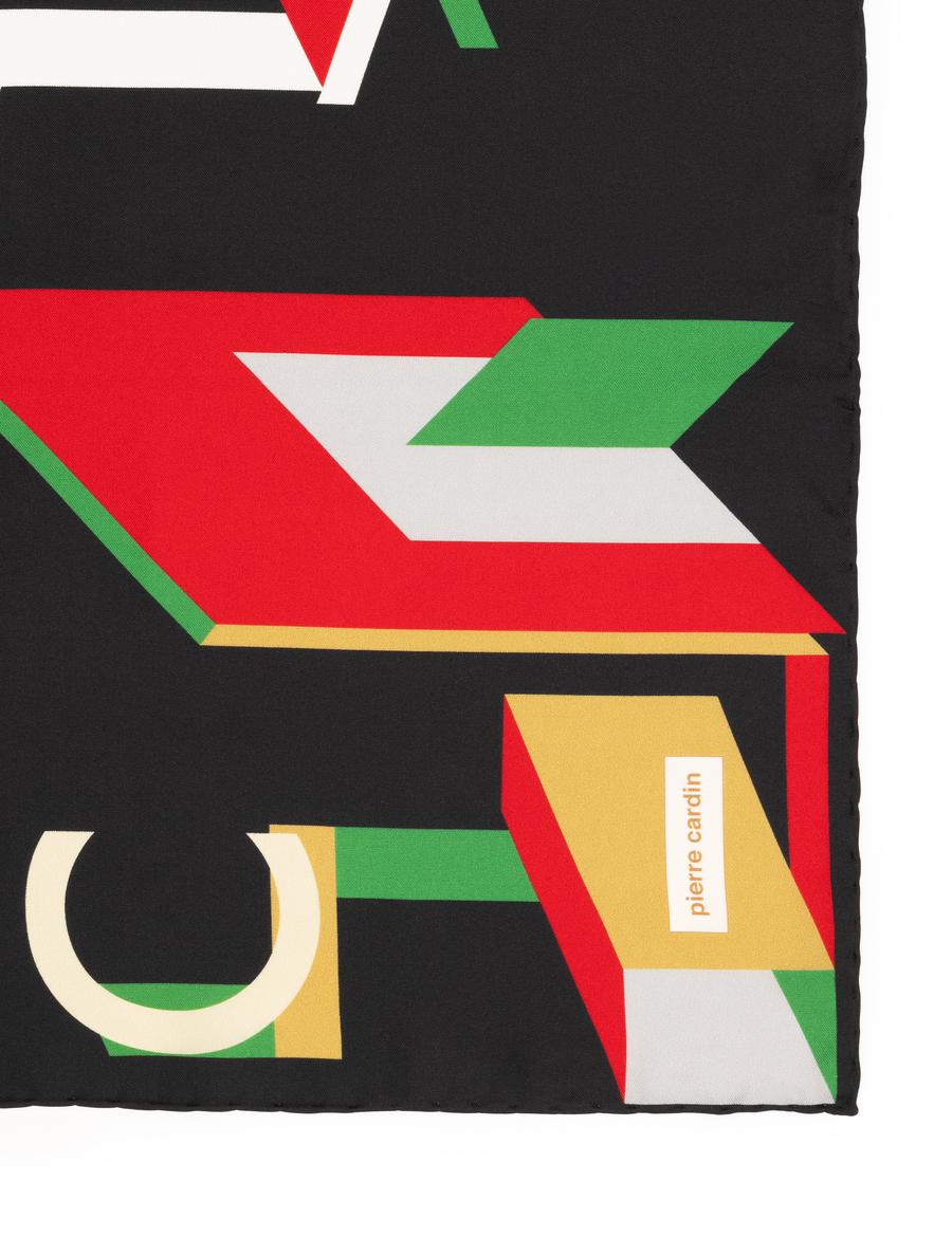 Siyah İpek Tivil Eşarp