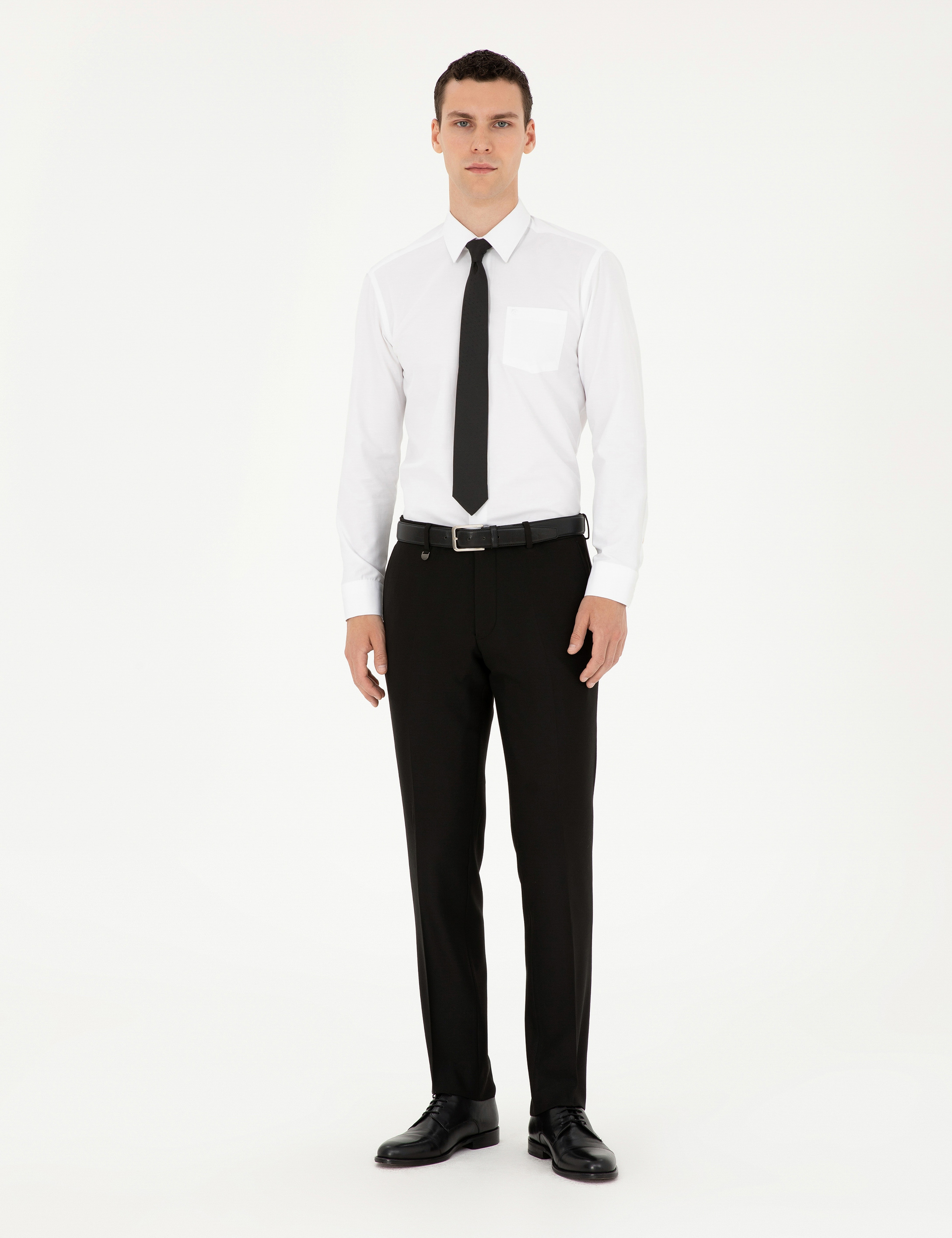 Siyah Slim Fit Kumaş Pantolon