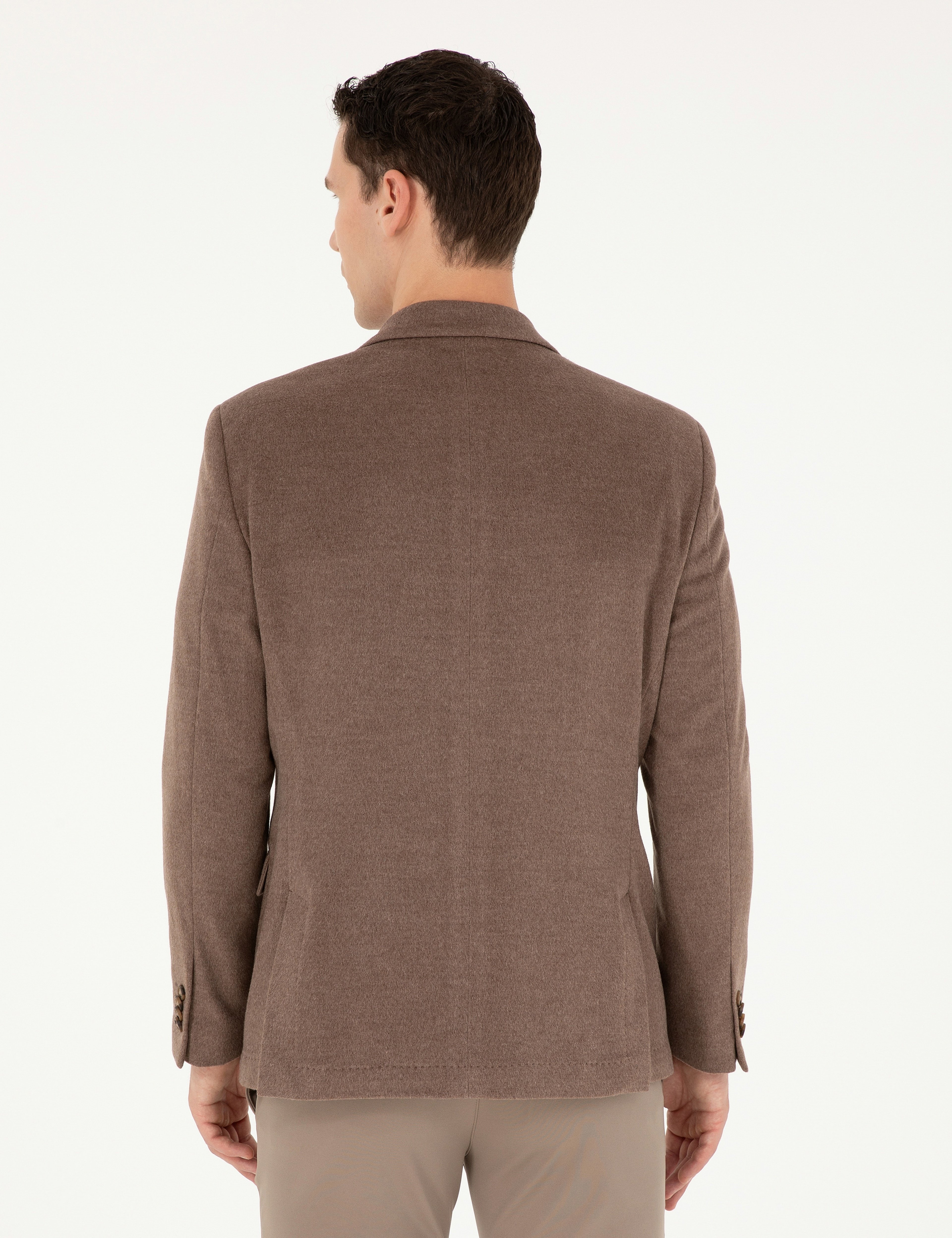 Açık Kahverengi Slim Fit Ceket