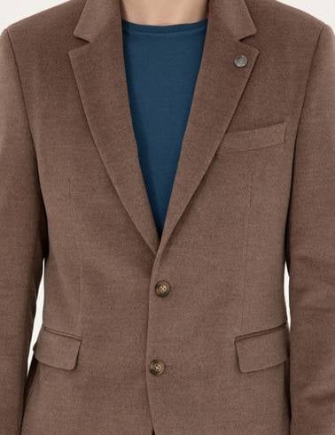 Açık Kahverengi Slim Fit Ceket