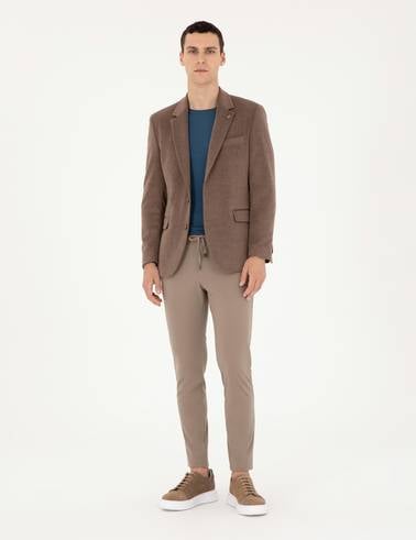 Açık Kahverengi Slim Fit Ceket