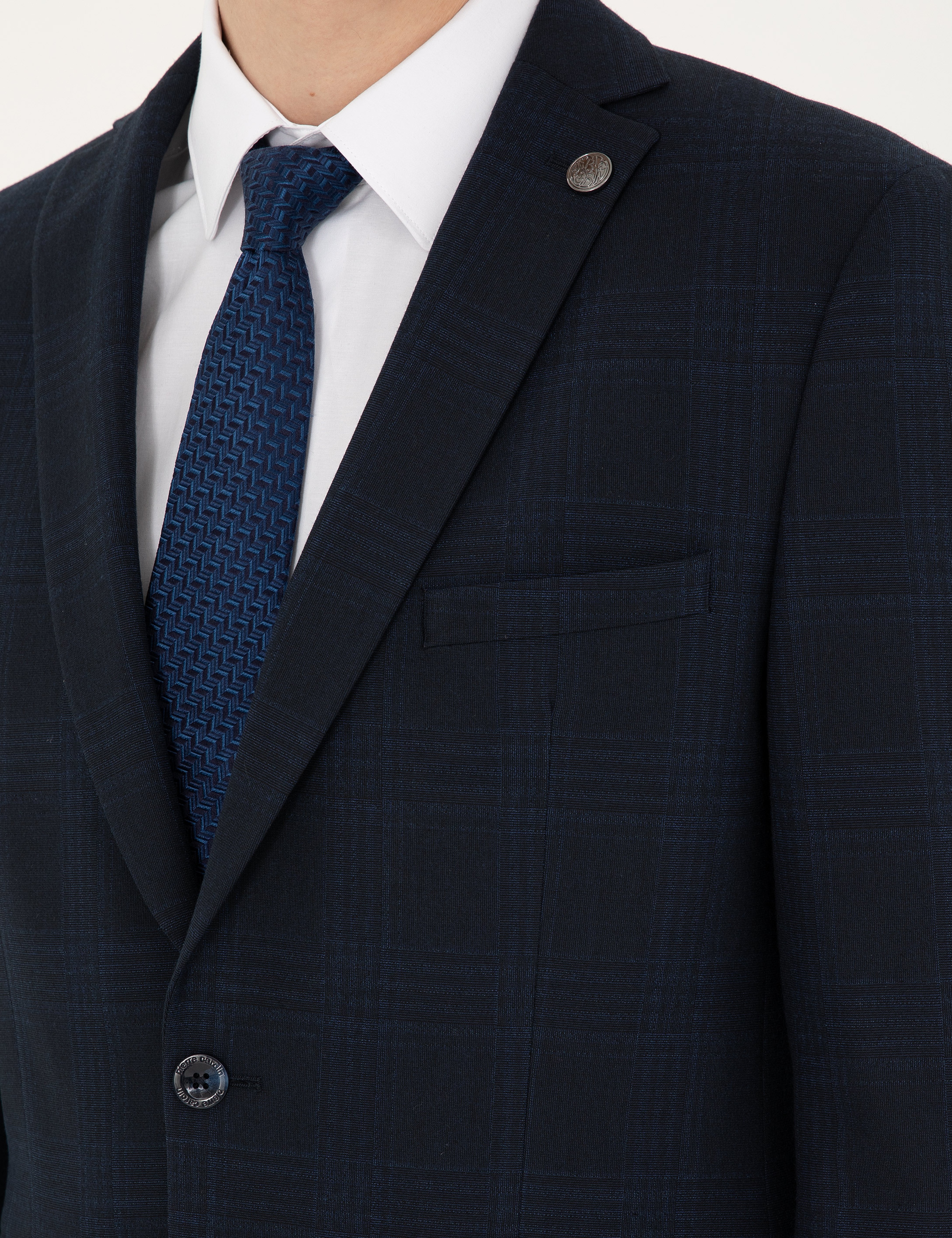 Lacivert Slim Fit Takım Elbise - Image 7