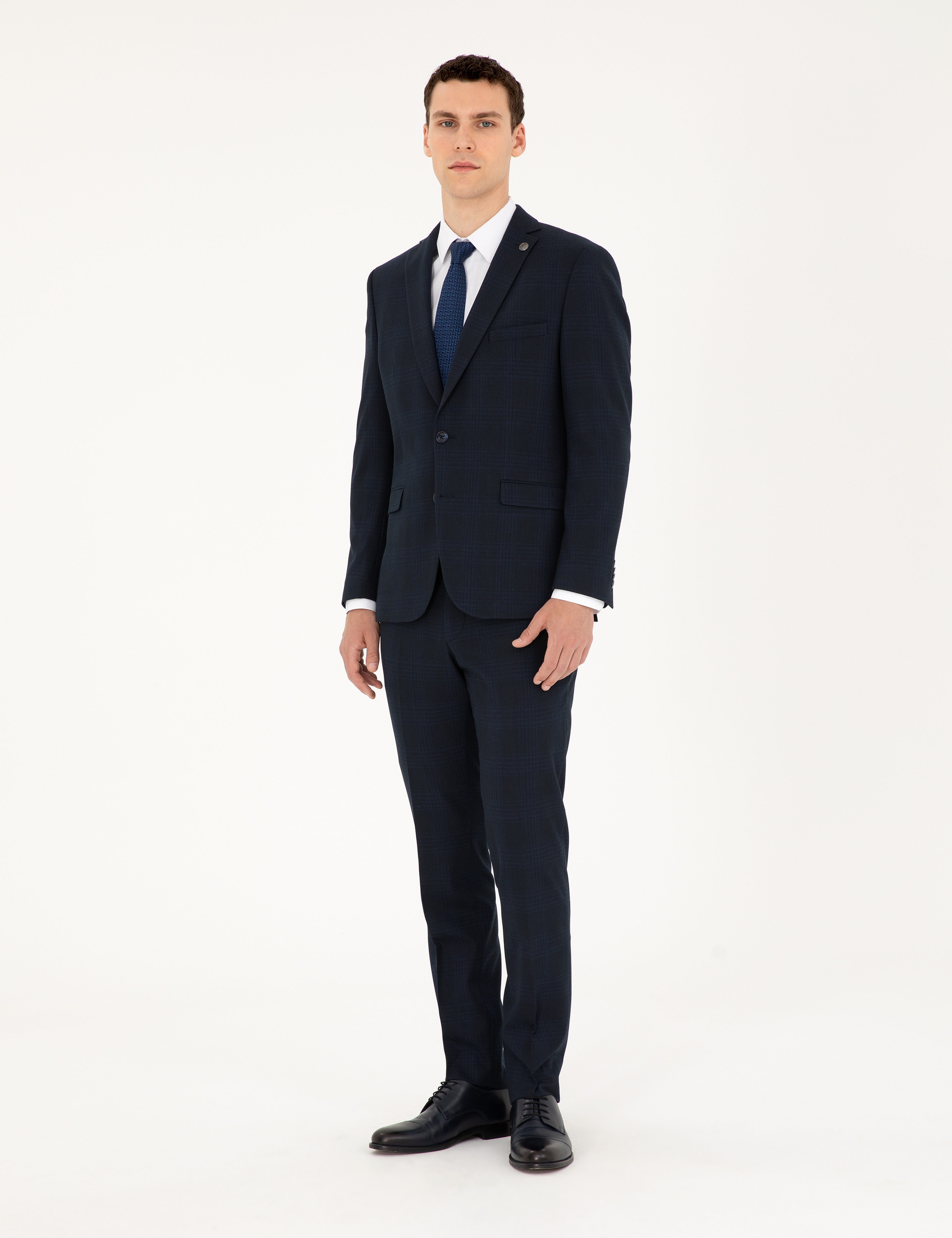 Lacivert Slim Fit Takım Elbise - Image 4