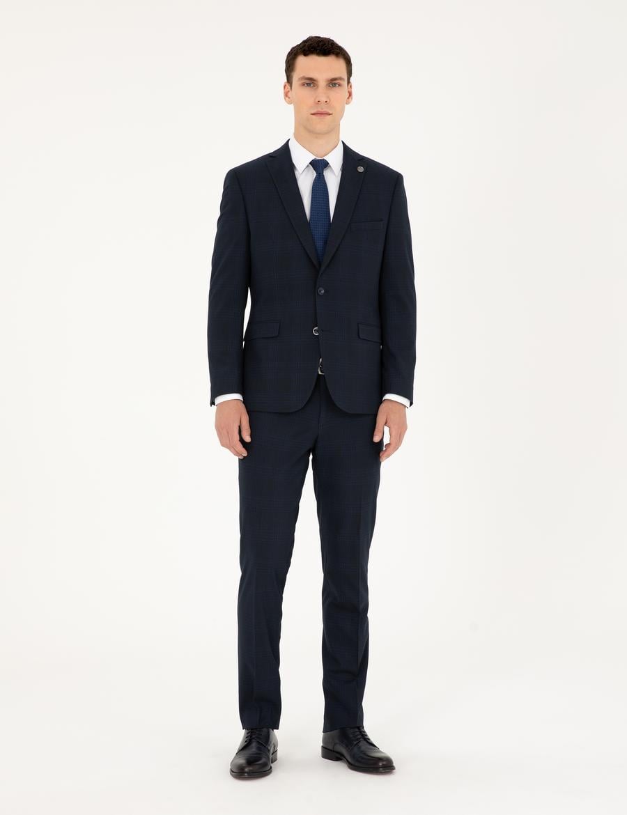 Lacivert Slim Fit Takım Elbise