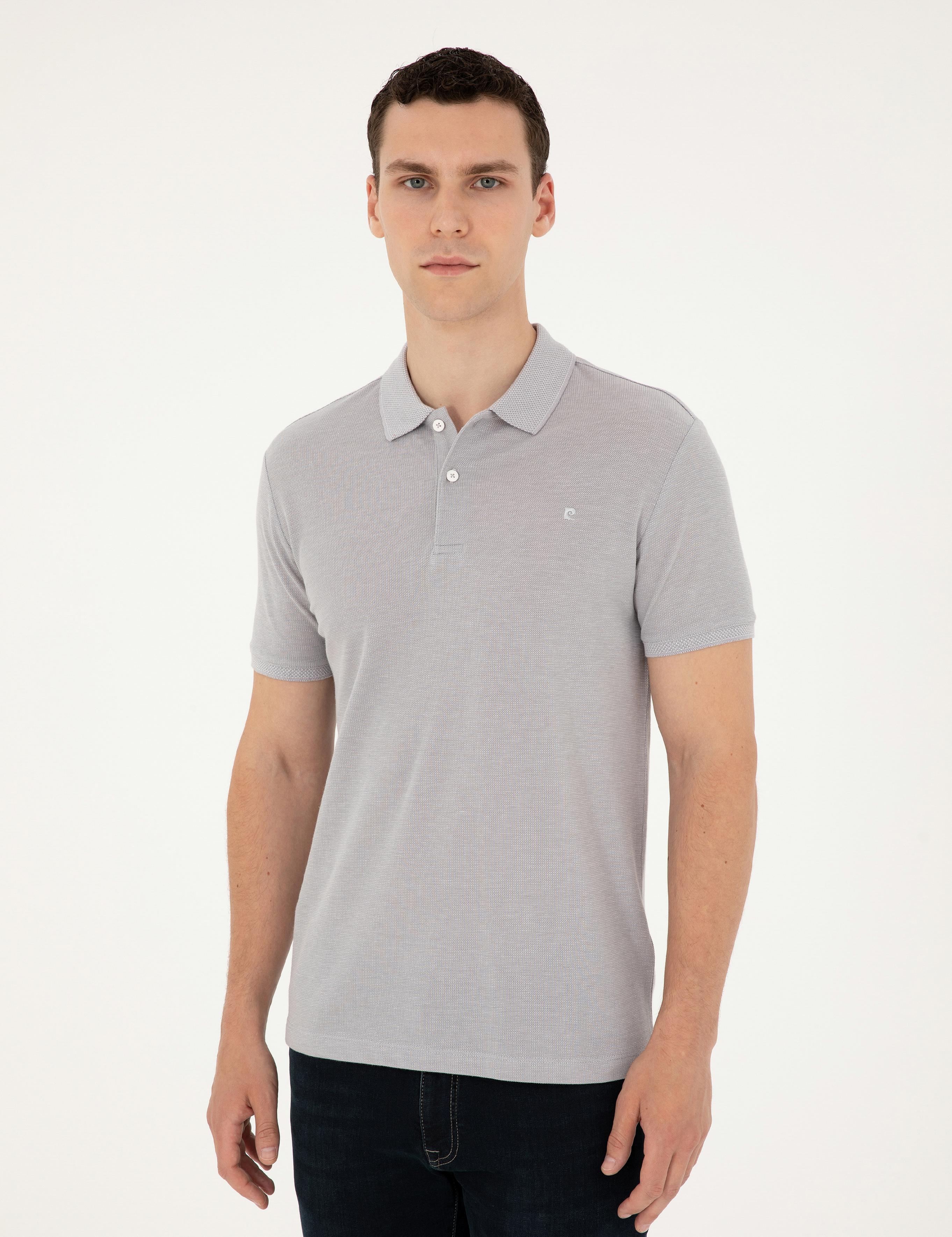 Açık Gri Melanj Slim Fit Tişört