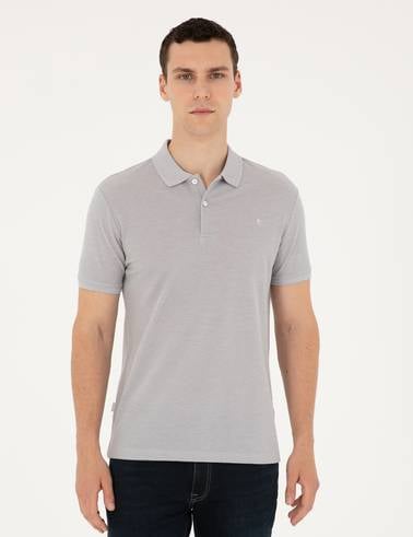 Açık Gri Melanj Slim Fit Tişört