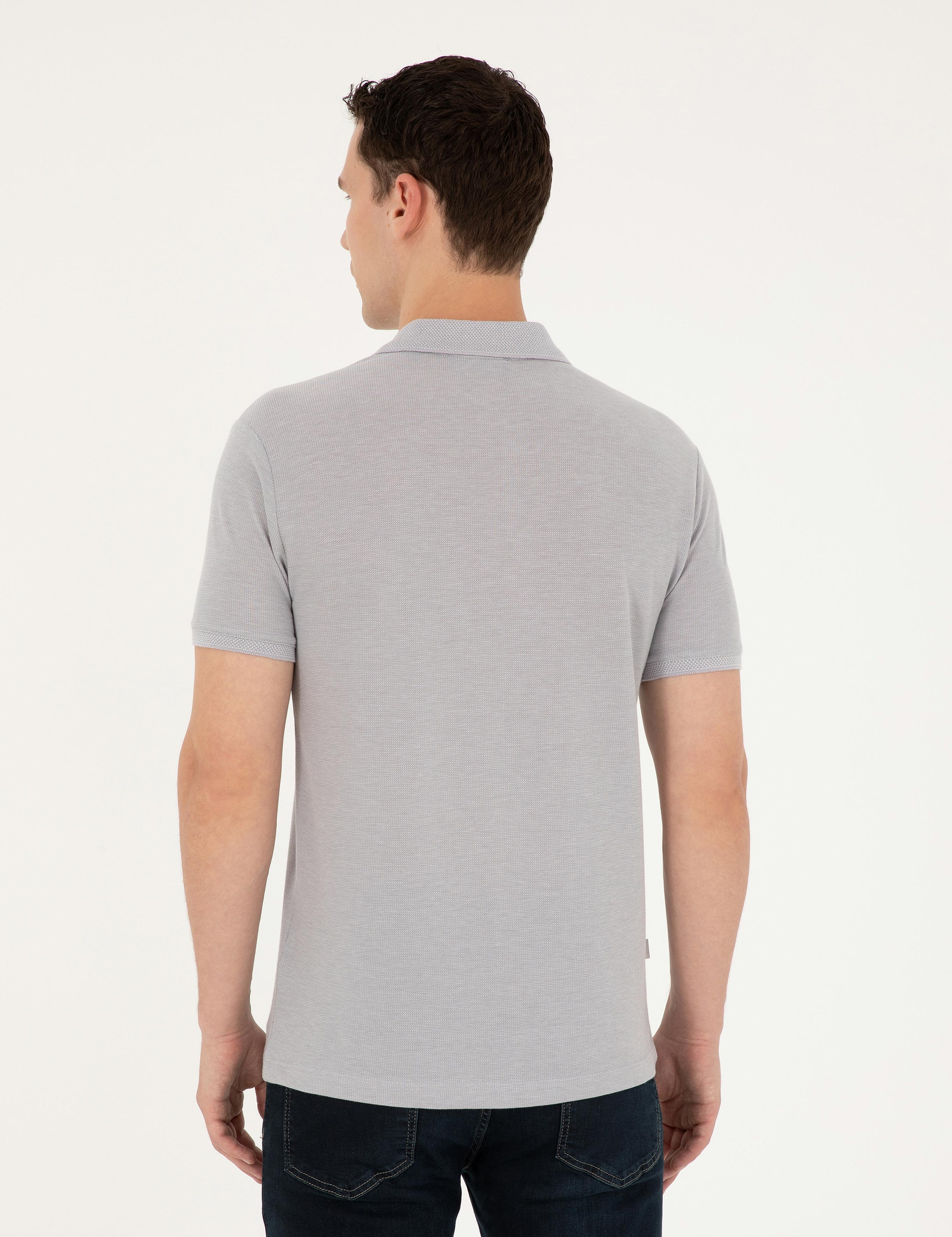 Açık Gri Melanj Slim Fit Tişört