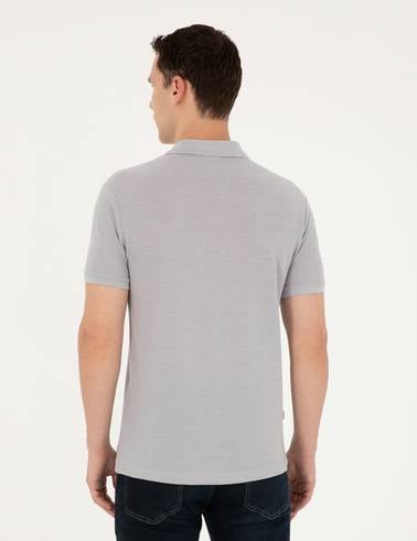 Açık Gri Melanj Slim Fit Tişört