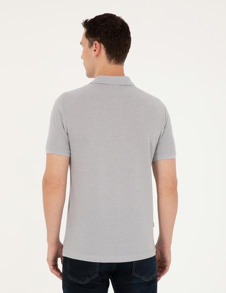 Açık Gri Melanj Slim Fit Tişört - 50297406007