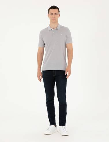 Açık Gri Melanj Slim Fit Tişört