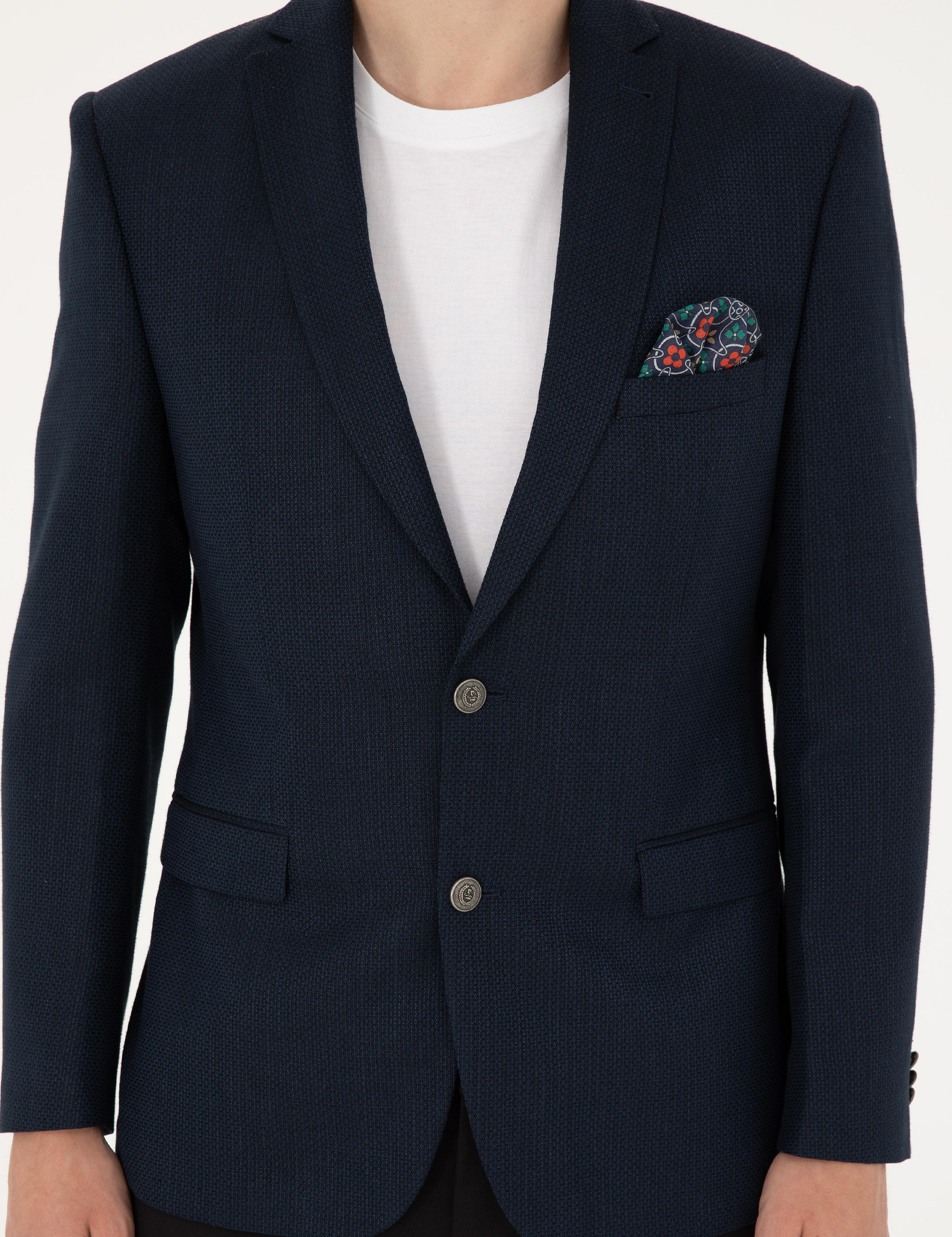 Lacivert Slim Fit Ceket