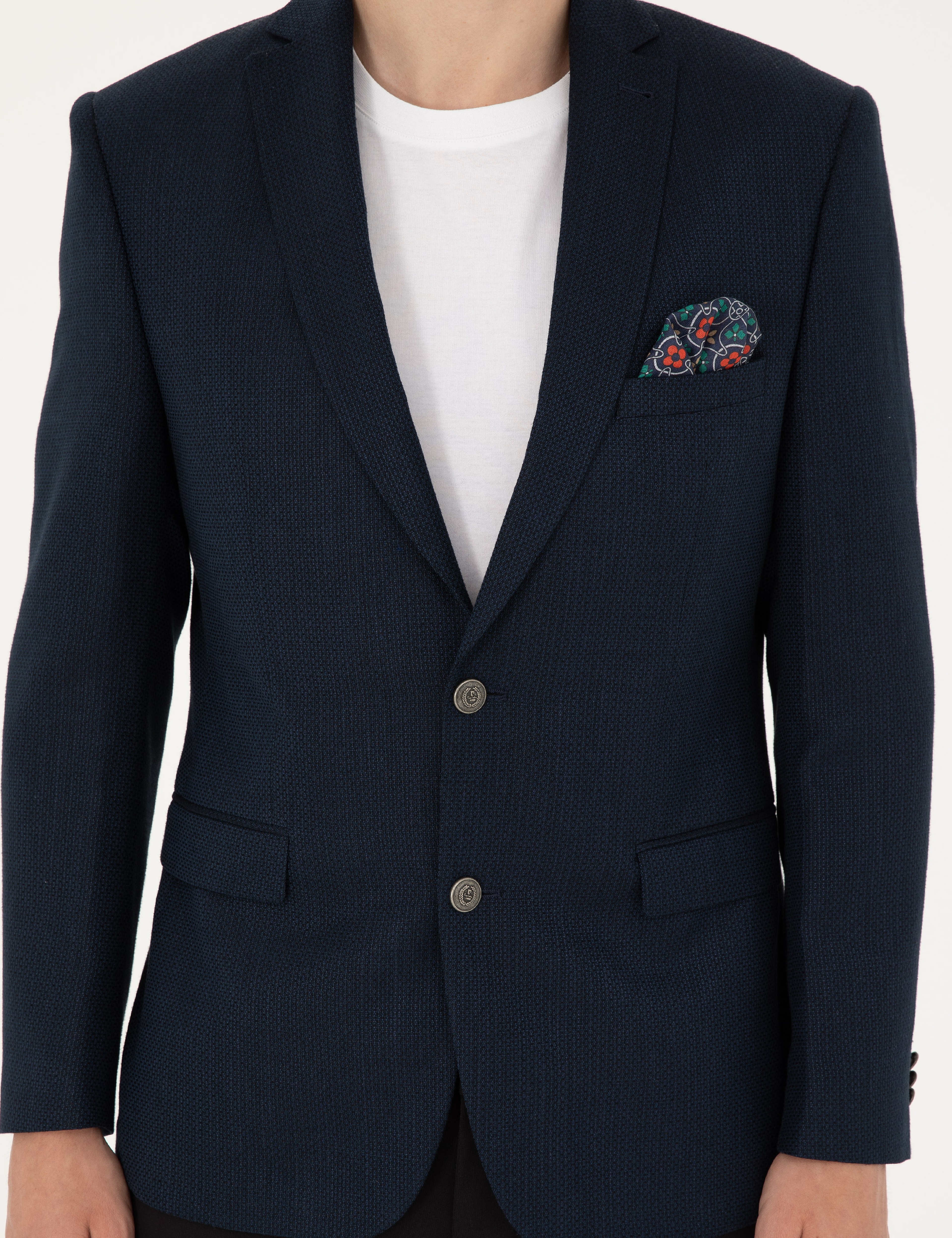 Lacivert Slim Fit Ceket - Image 6