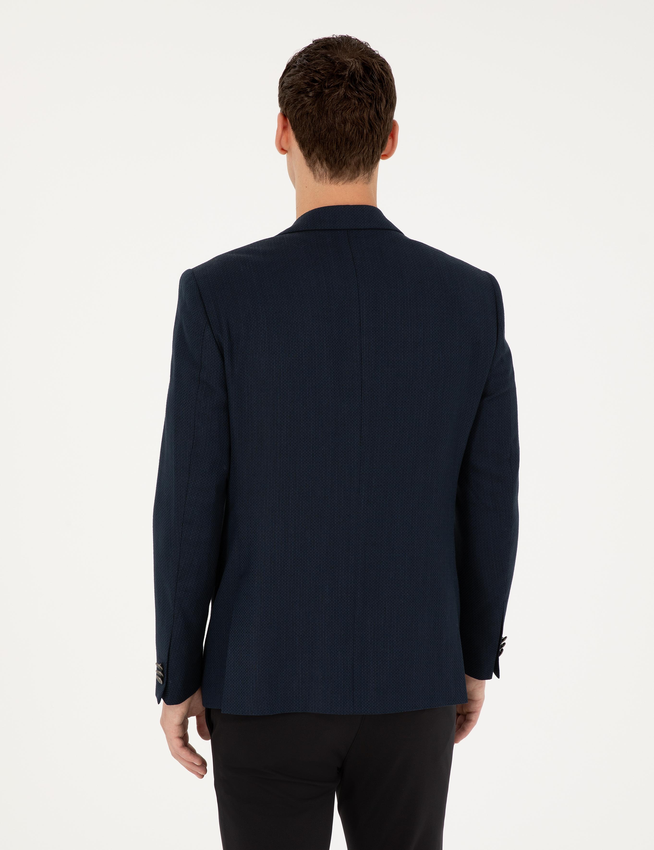 Lacivert Slim Fit Ceket