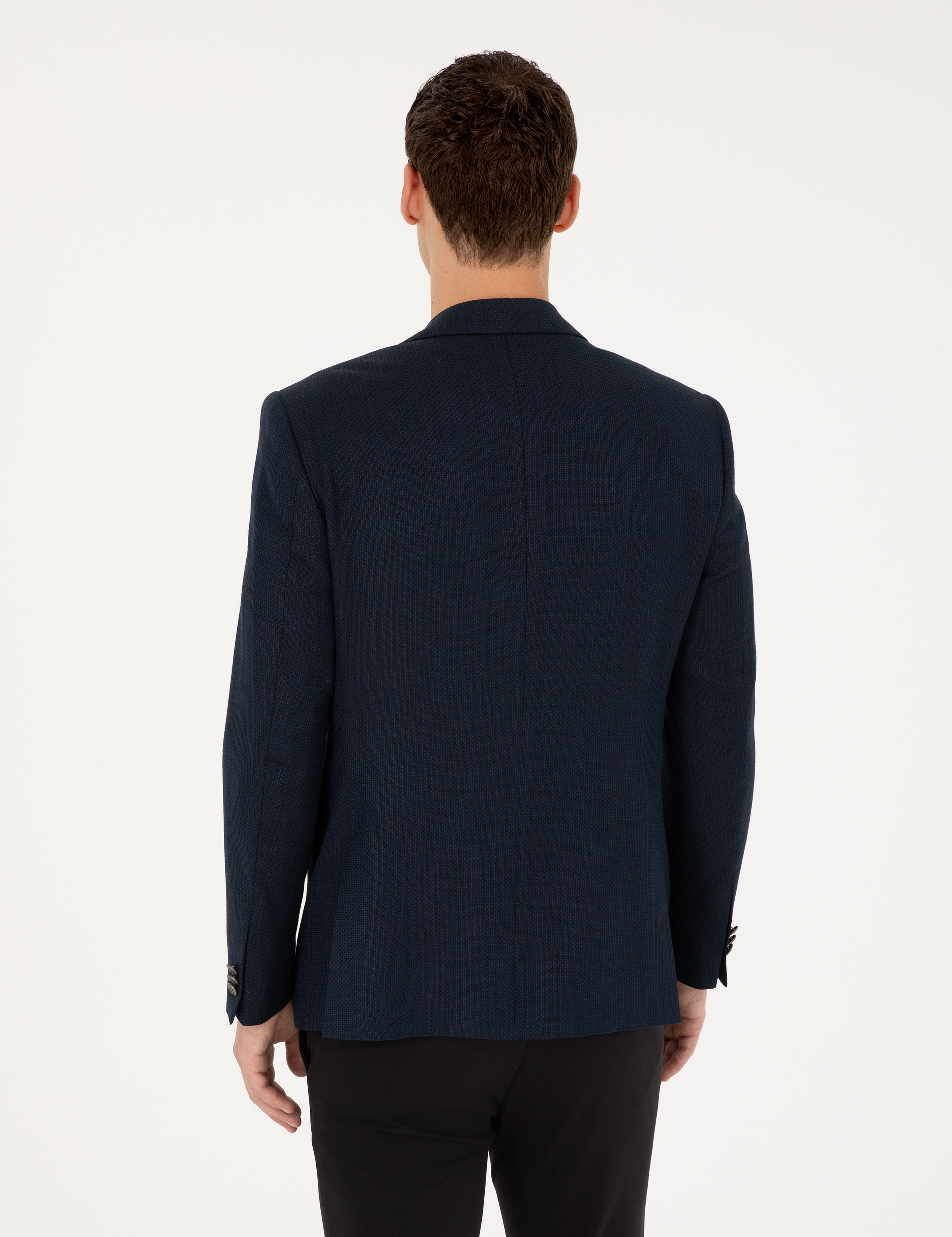 Lacivert Slim Fit Ceket - Image 5