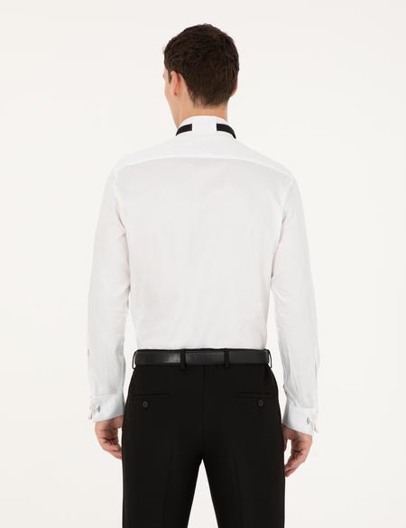 Beyaz Slim Fit Smokin Gömlek - 50236008005