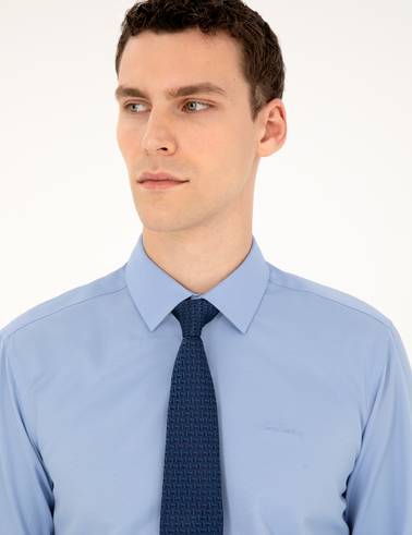 Mavi Slim Fit Uzun Kollu Basic Gömlek