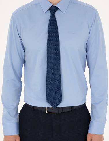 Mavi Slim Fit Uzun Kollu Basic Gömlek