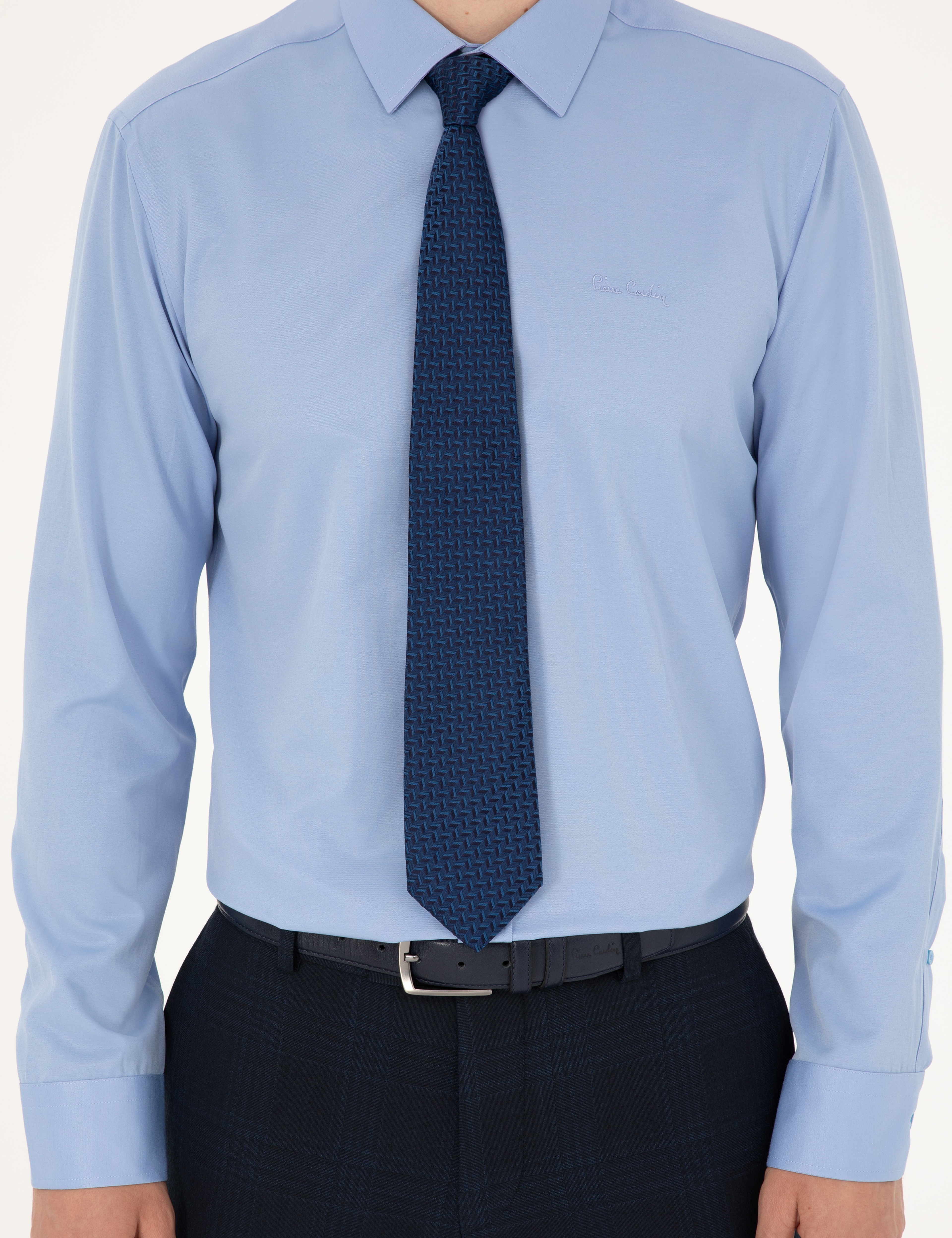 Mavi Slim Fit Uzun Kollu Basic Gömlek