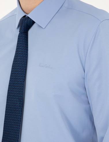 Mavi Slim Fit Uzun Kollu Basic Gömlek