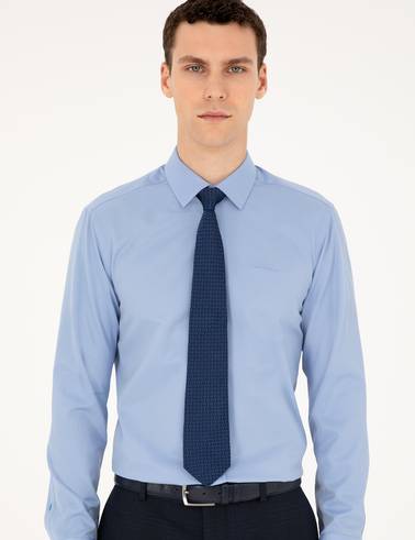 Mavi Slim Fit Uzun Kollu Basic Gömlek