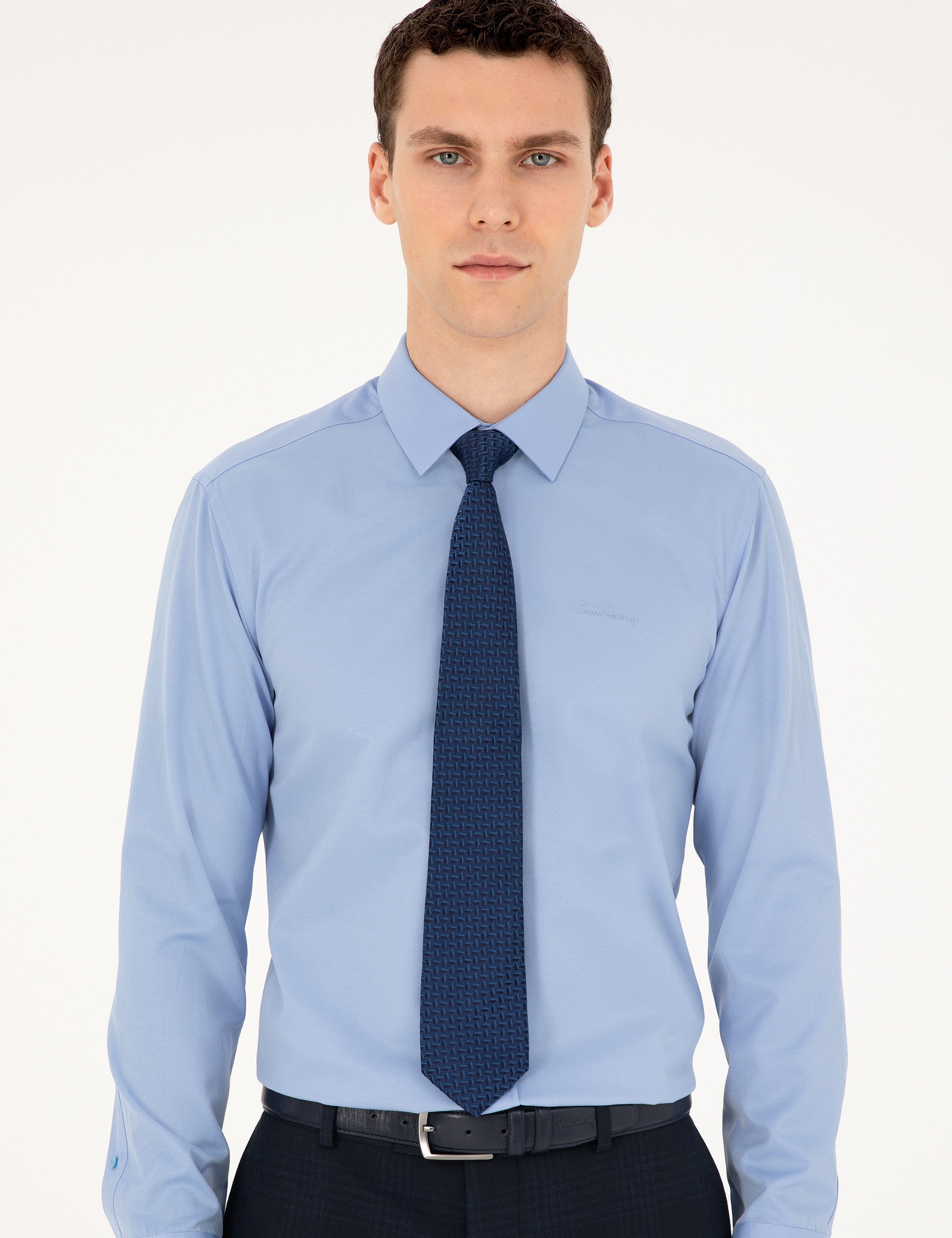 Mavi Slim Fit Uzun Kollu Basic Gömlek