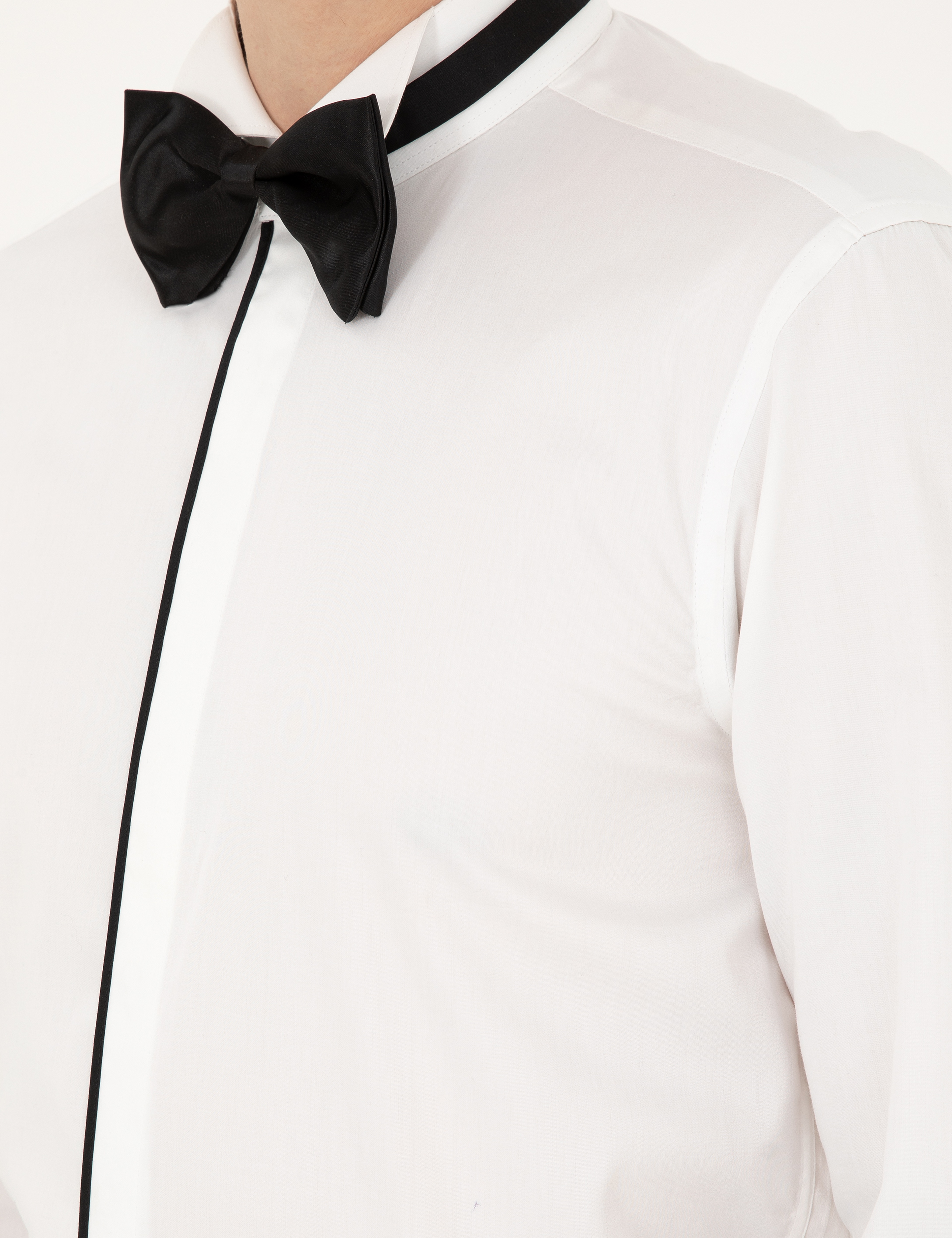 Beyaz Slim Fit Smokin Gömlek