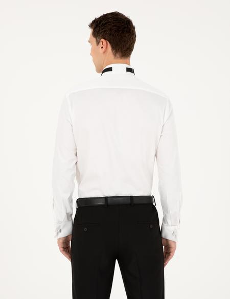 Beyaz Slim Fit Smokin Gömlek - 50236026007