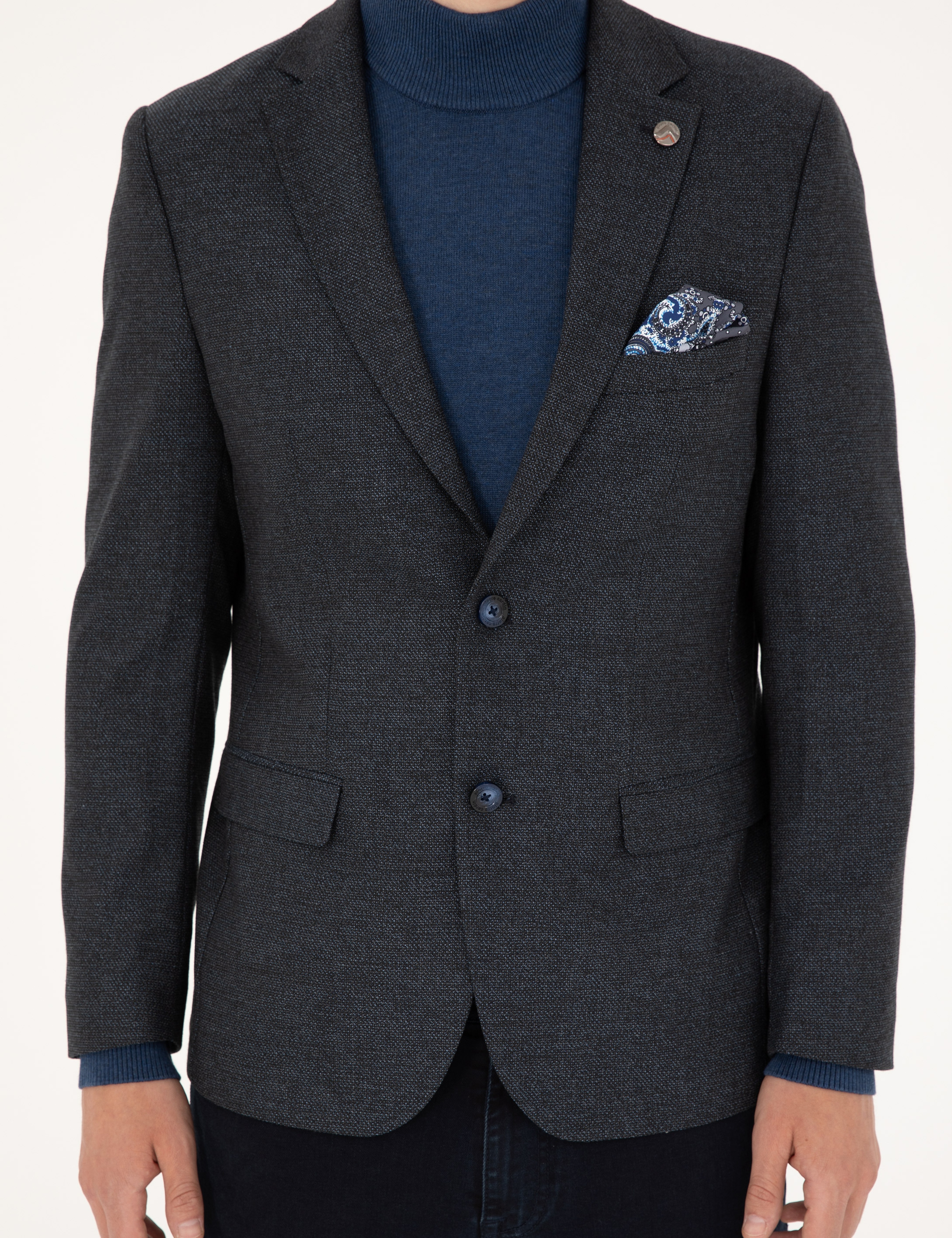 Lacivert Ex. Slim Fit Ceket - Image 6